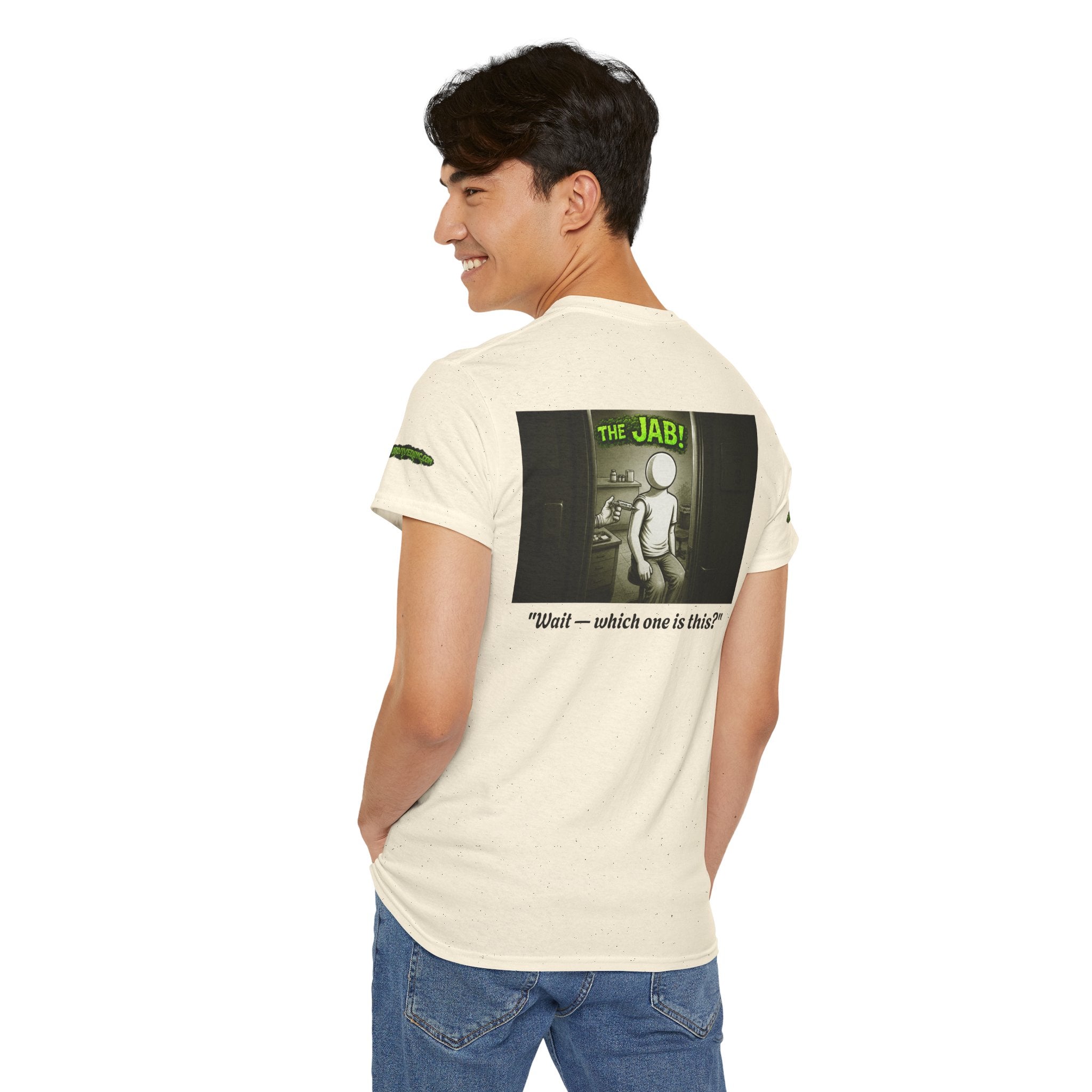 I Survived 2020 — PANDEMIC S1:E3: Director's Cut Special Edition "The Jab!" Unisex Heavy Cotton Tee