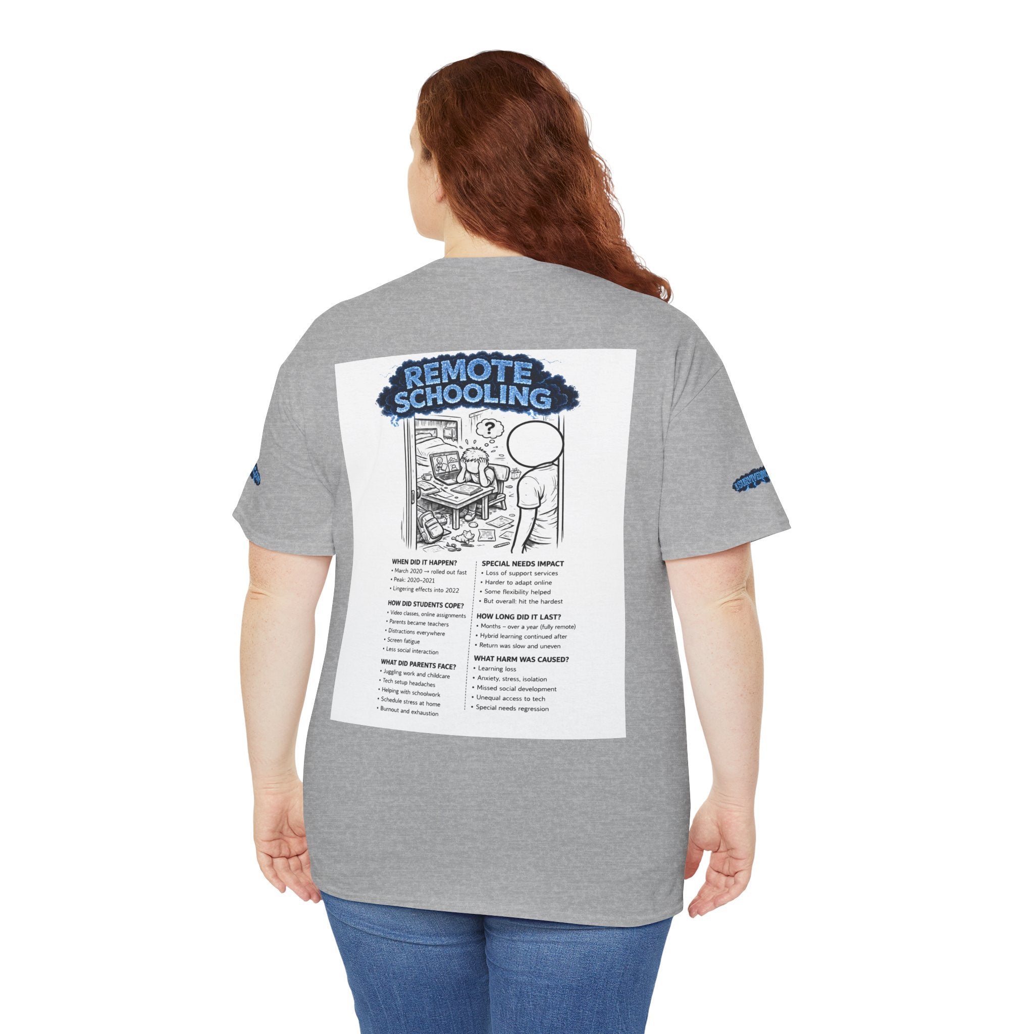 I Survived 2020 — S3:E3 "Remote Schooling" | Lockdown Edition Documentary Unisex Heavy Cotton Tee (SPECIAL EDITION)