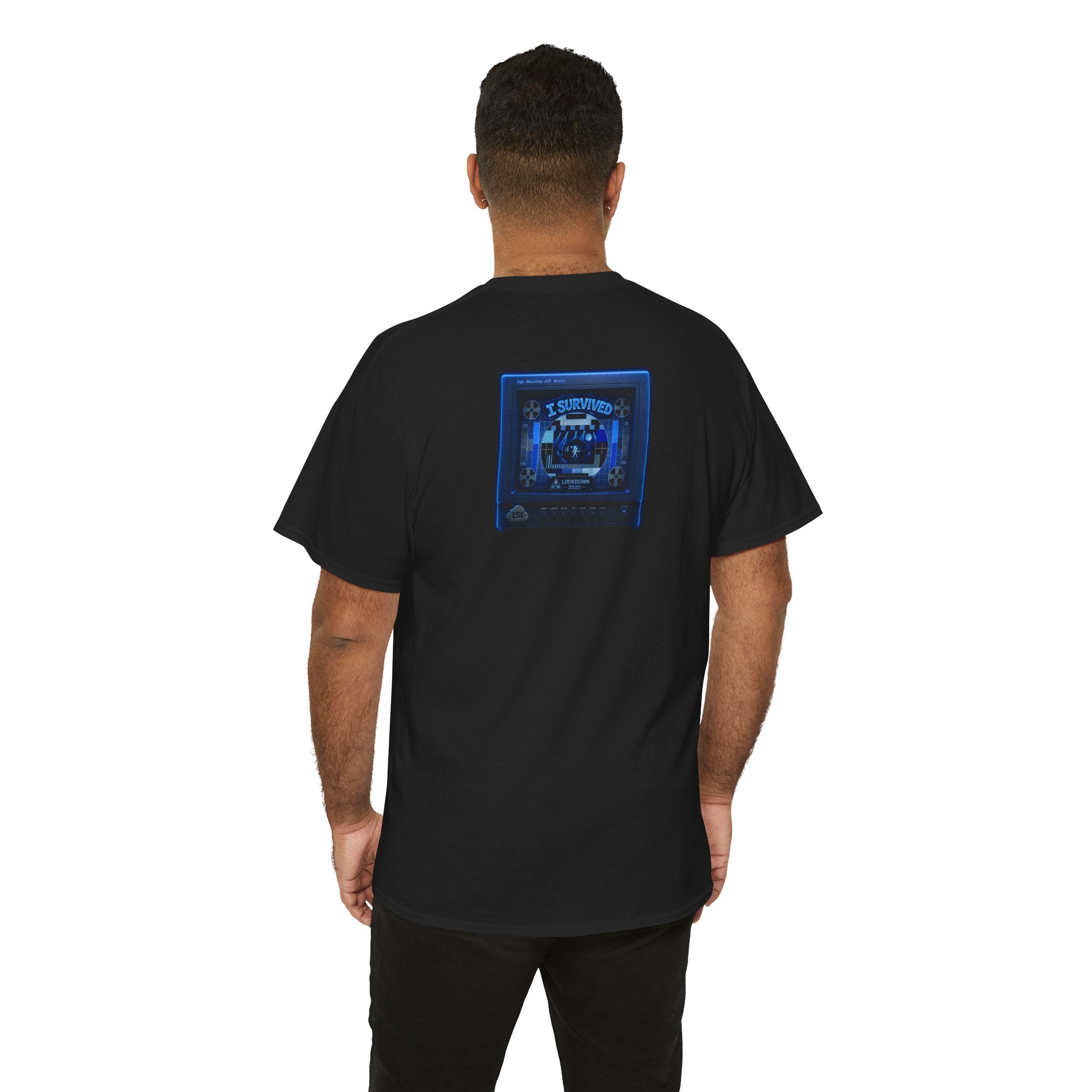 I Survived 2020 — "Please Stand By" Test Pattern Tee Lockdown Surveillance Edition Summer Exclusive Unisex Heavy Cotton Tee