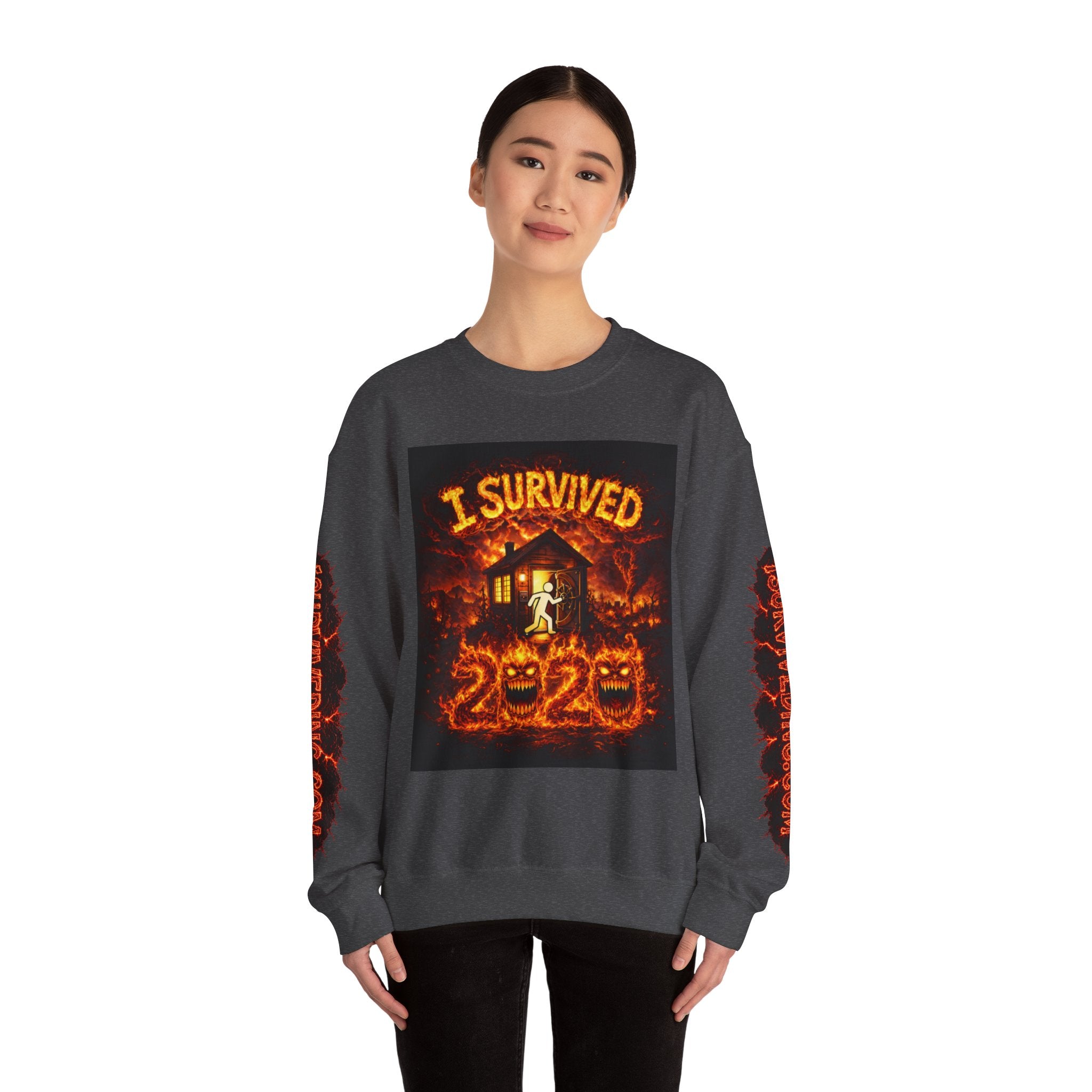 I Survived 2020 — S2:E4 "Western U.S. Wildfire Season" | Mid-Season Finale Pt. 1 | Wildfire Edition Memorial Unisex Heavy Blend™ Crewneck Sweatshirt
