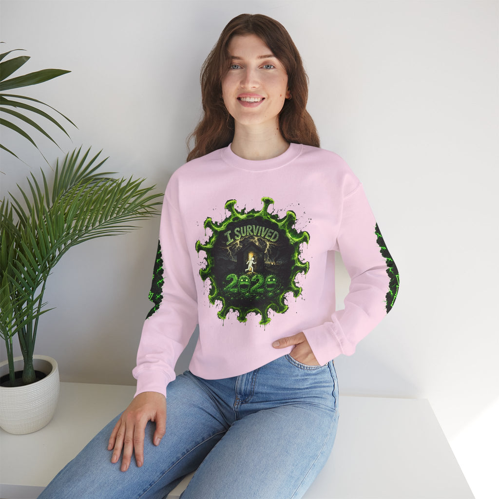 I Survived 2020 — Director's Cut S1:E1 "COVID-19: The Coronavirus" | Pandemic Edition Unisex Heavy Blend™ Crewneck Sweatshirt
