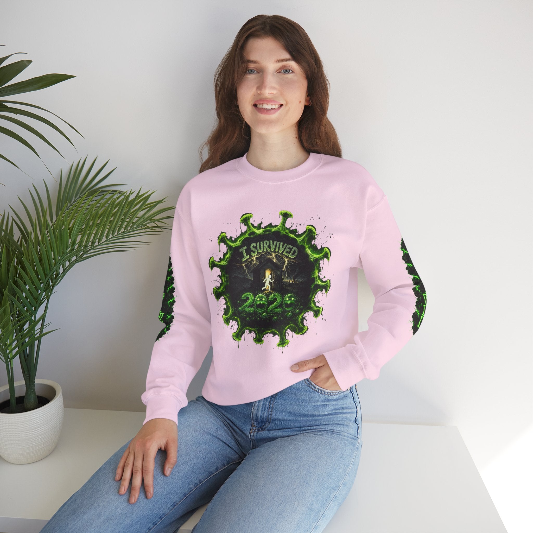 I Survived 2020 — Director's Cut S1:E1 "COVID-19: The Coronavirus" | Pandemic Edition Unisex Heavy Blend™ Crewneck Sweatshirt