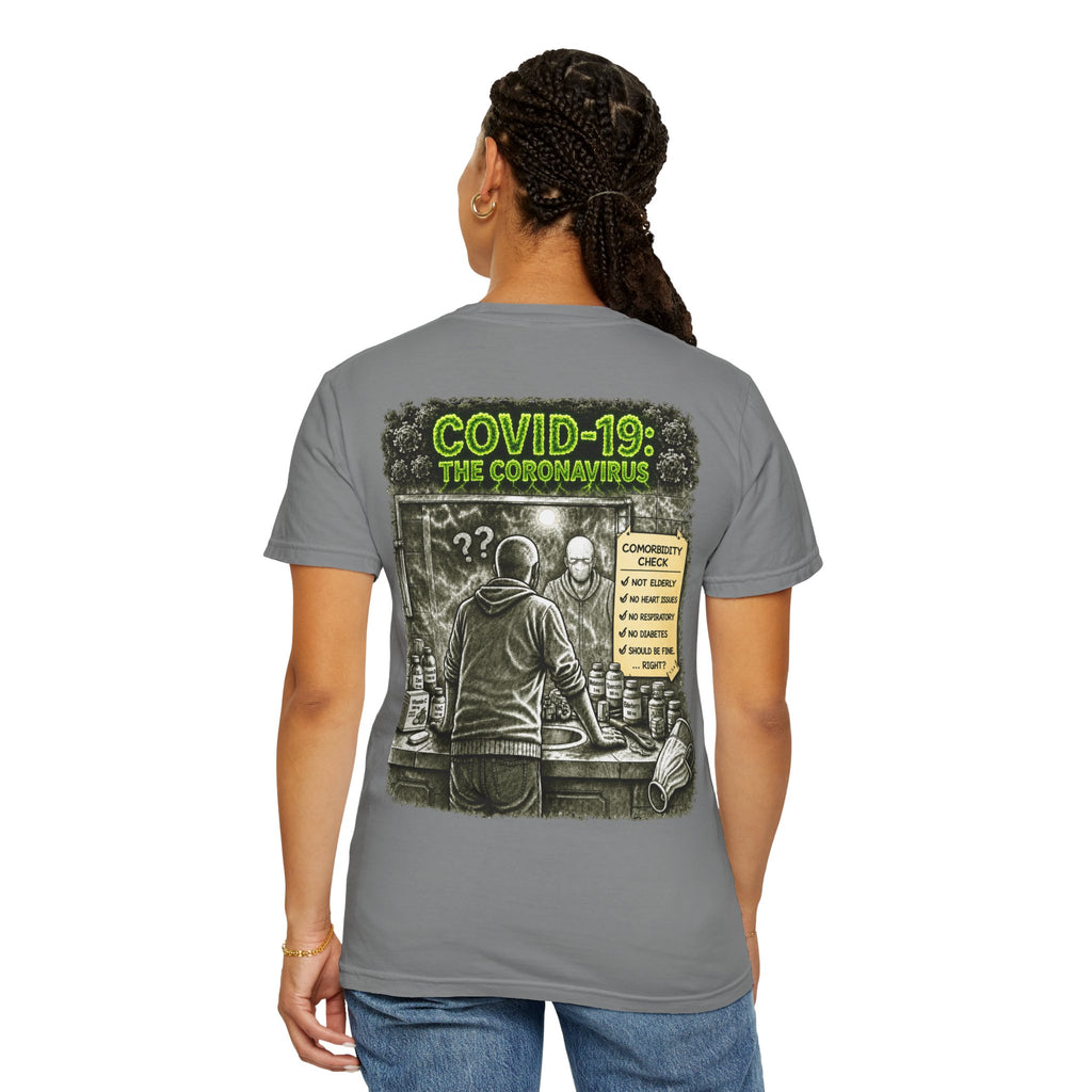 Sobreviví al 2020 — T1:E1 "COVID-19: El Coronavirus" | Camiseta unisex teñida de una pieza, Edición Pandemia