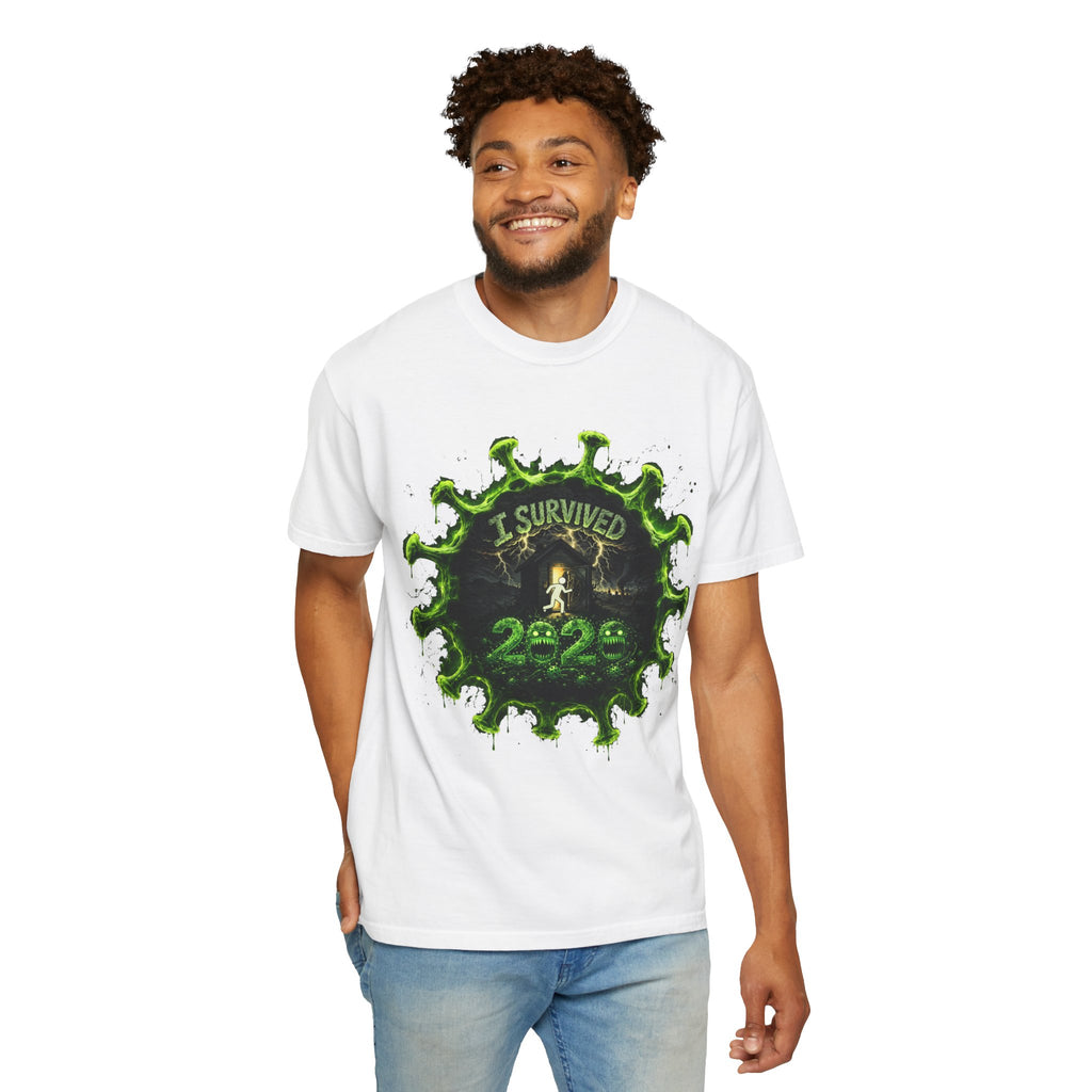 I Survived 2020 — Director's Cut S1:E1 "COVID-19: The Coronavirus" | Pandemic Edition Unisex Garment-Dyed T-shirt