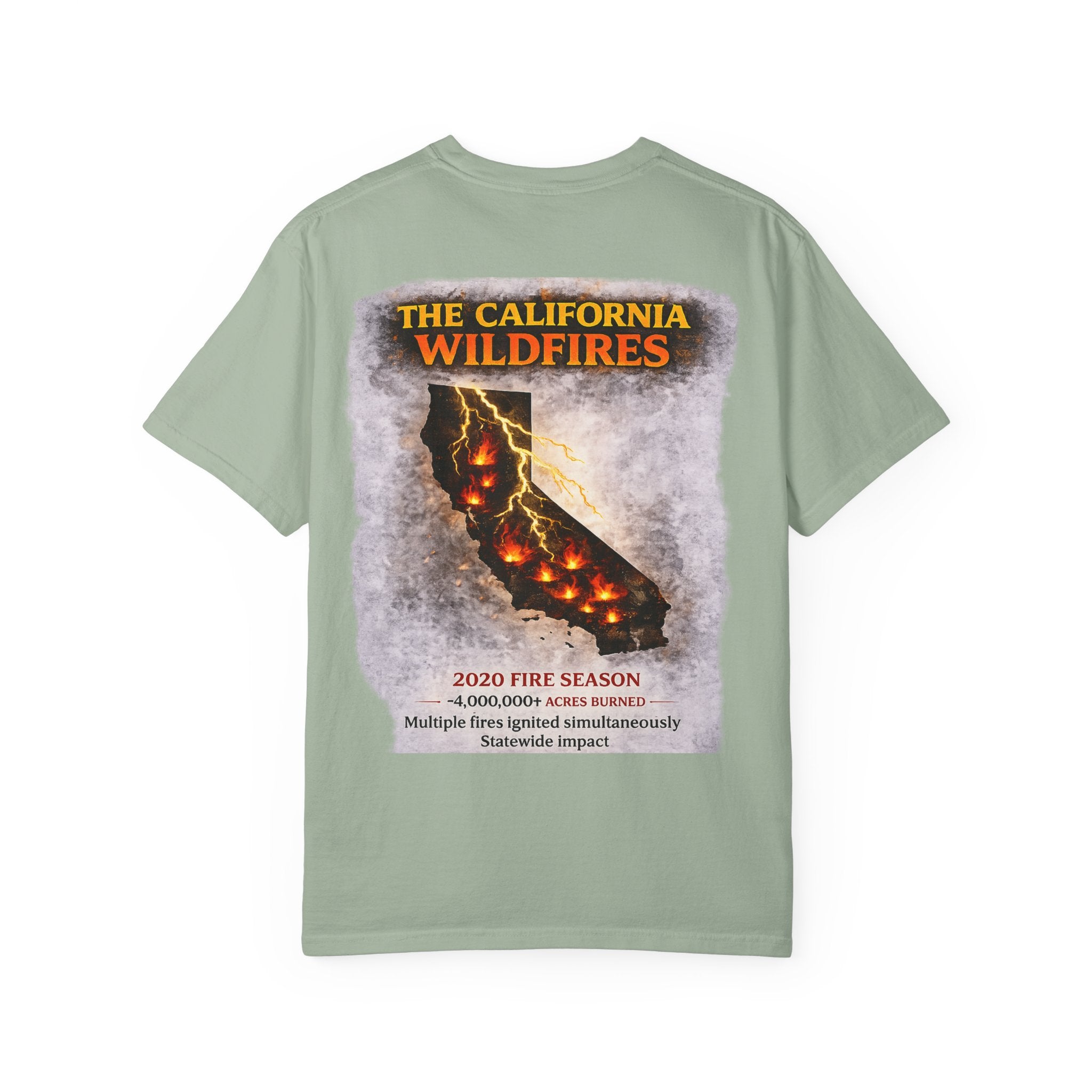 I Survived 2020 — Director's Cut S2:E3 "The California Wildfires" | Wildfire Edition Memorial Unisex Garment-Dyed T-shirt