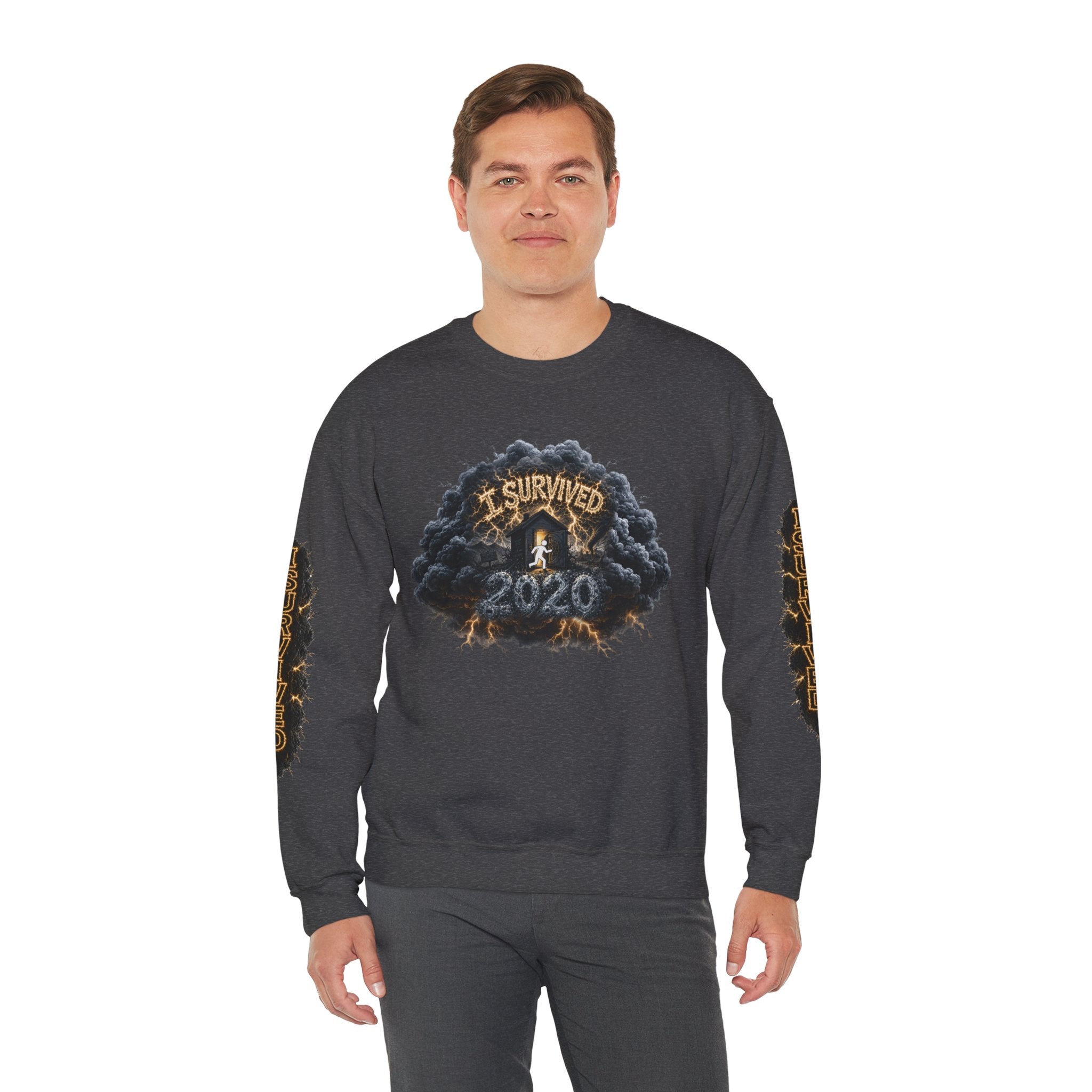 I Survived 2020 — Director's Cut Original Design Teaser Tee | Season 1 Premiere Drop Unisex Heavy Blend™ Crewneck Sweatshirt (SPECIAL EDITION)