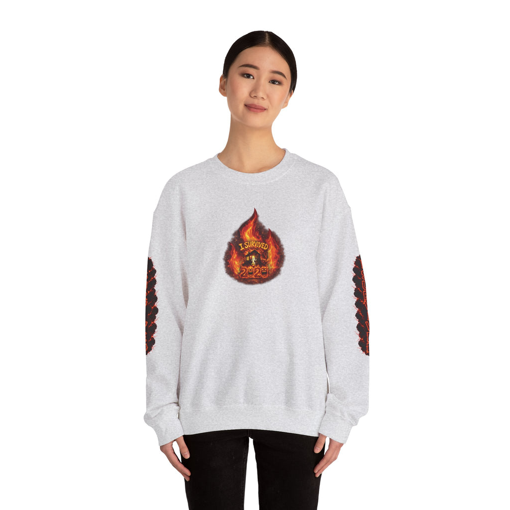I Survived 2020 — WILDFIRES S2:E3: Director's Cut "The California Wildfires" Memorial Unisex Heavy Blend™ Crewneck Sweatshirt