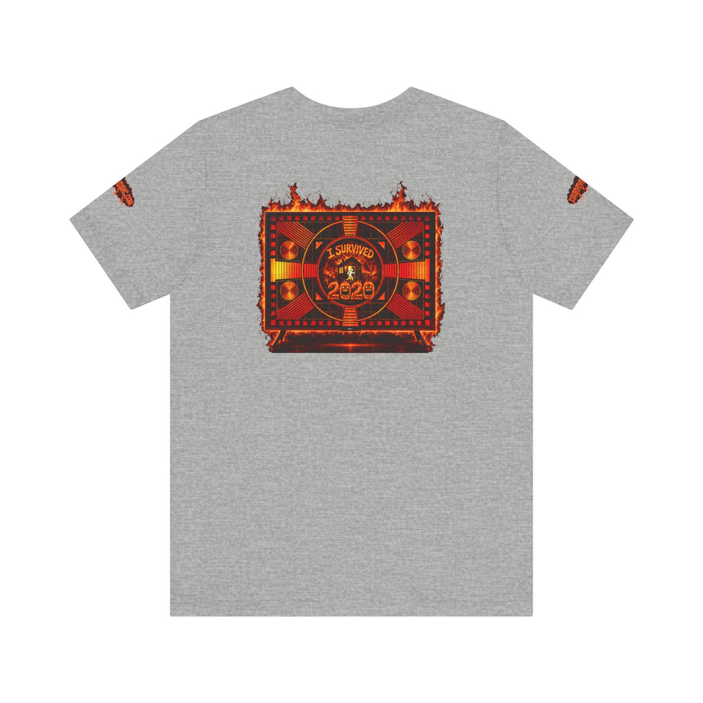 I Survived 2020 — "Please Stand By" Test Pattern Tee Wildfire Signal Special Edition Summer Premiere Unisex Jersey Short Sleeve Tee