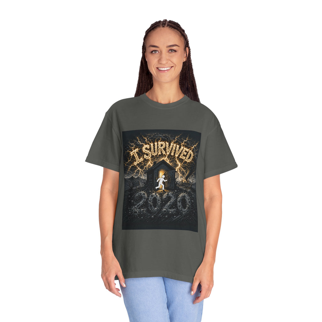 I Survived 2020 — Original Design Teaser Tee | Season 1 Premiere Drop Unisex Garment-Dyed T-shirt