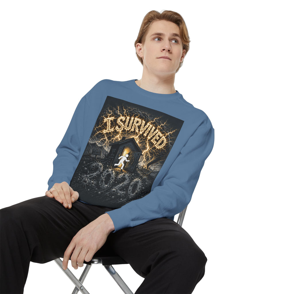 I Survived 2020 — Original PILOT Design Unisex Garment-Dyed Sweatshirt