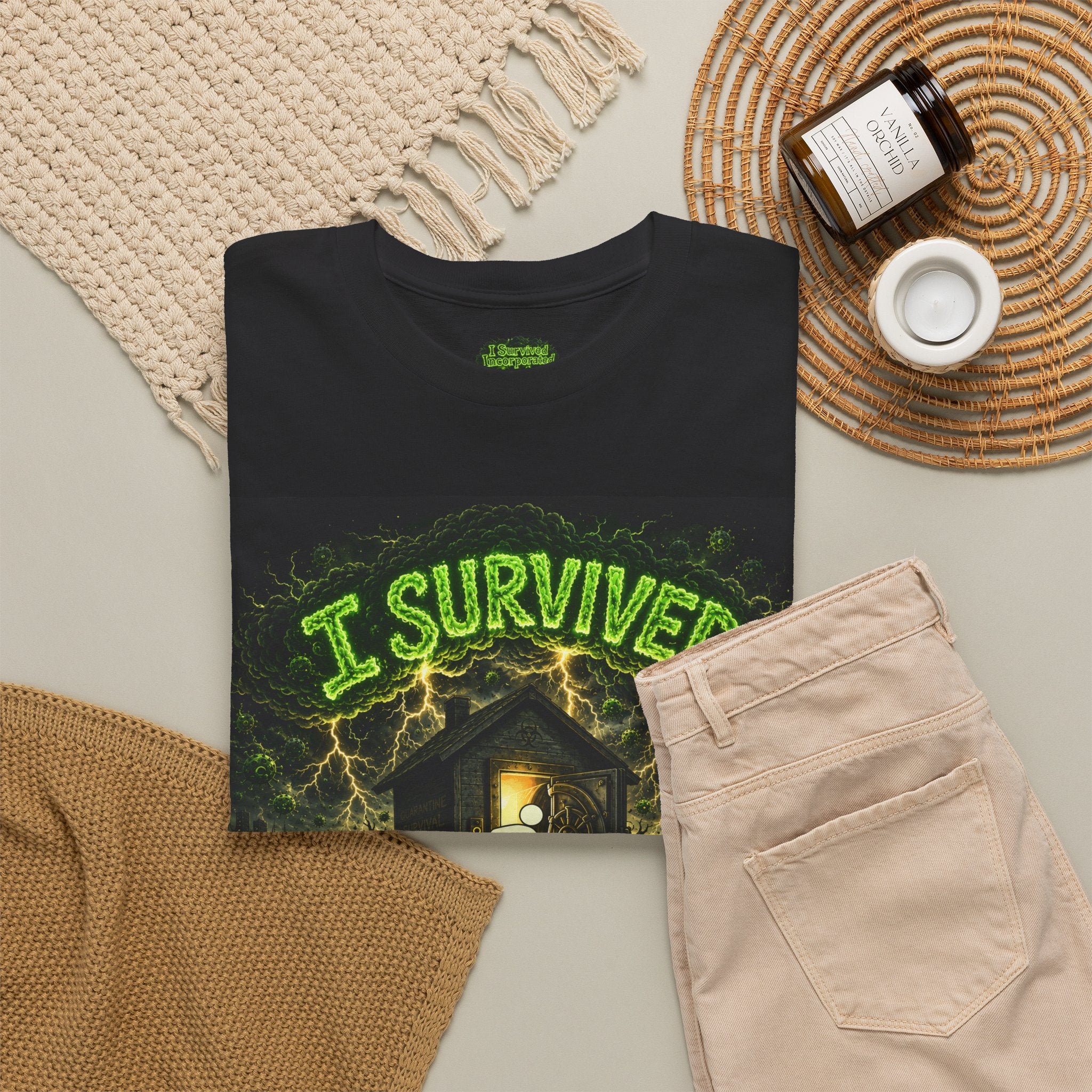 Sobreviví al 2020 — T1:E3 "¡La vacuna!" | Camiseta unisex de algodón grueso Edición Pandemia