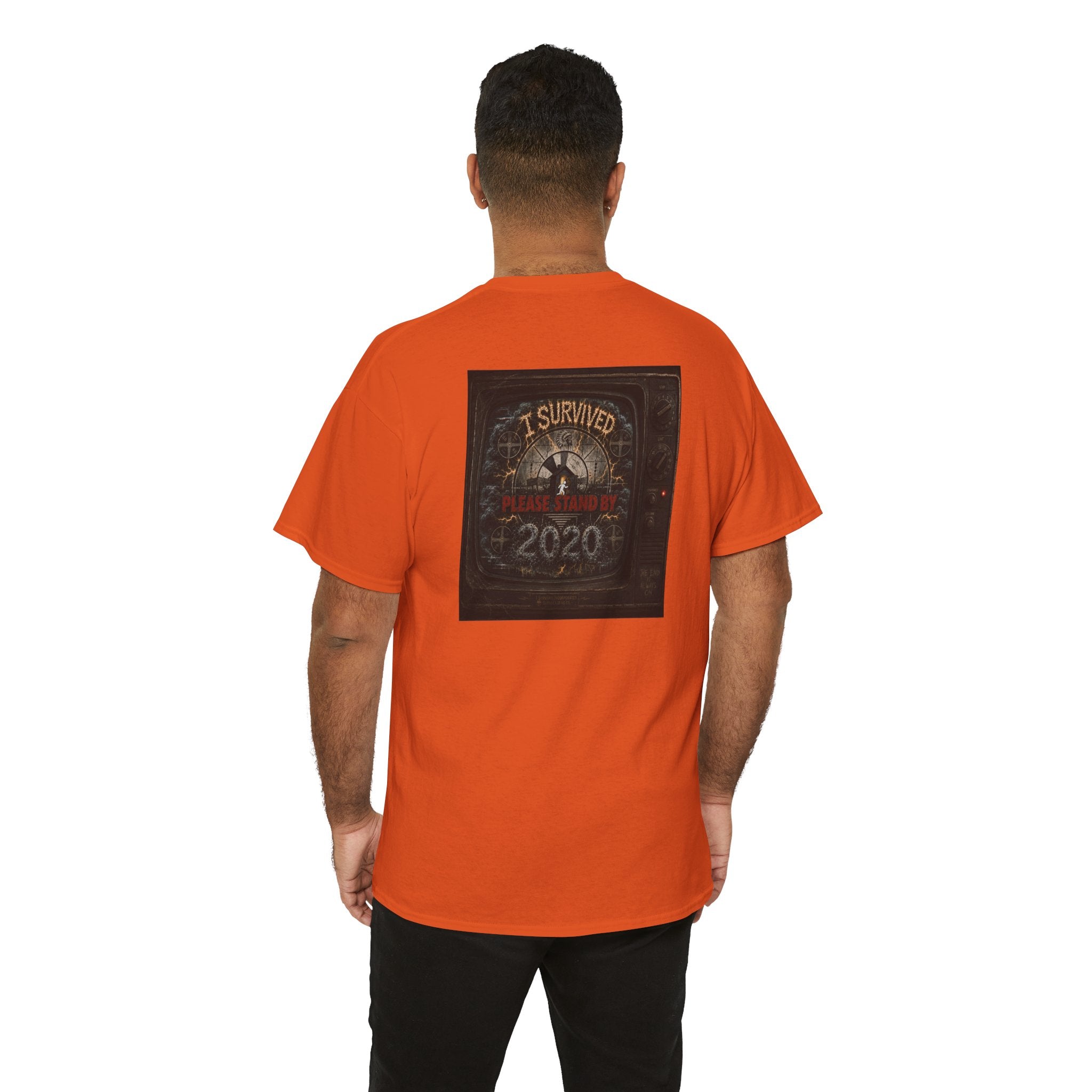 I Survived 2020 — "Please Stand By" Test Pattern Tee Summer Premier Unisex Heavy Cotton Tee