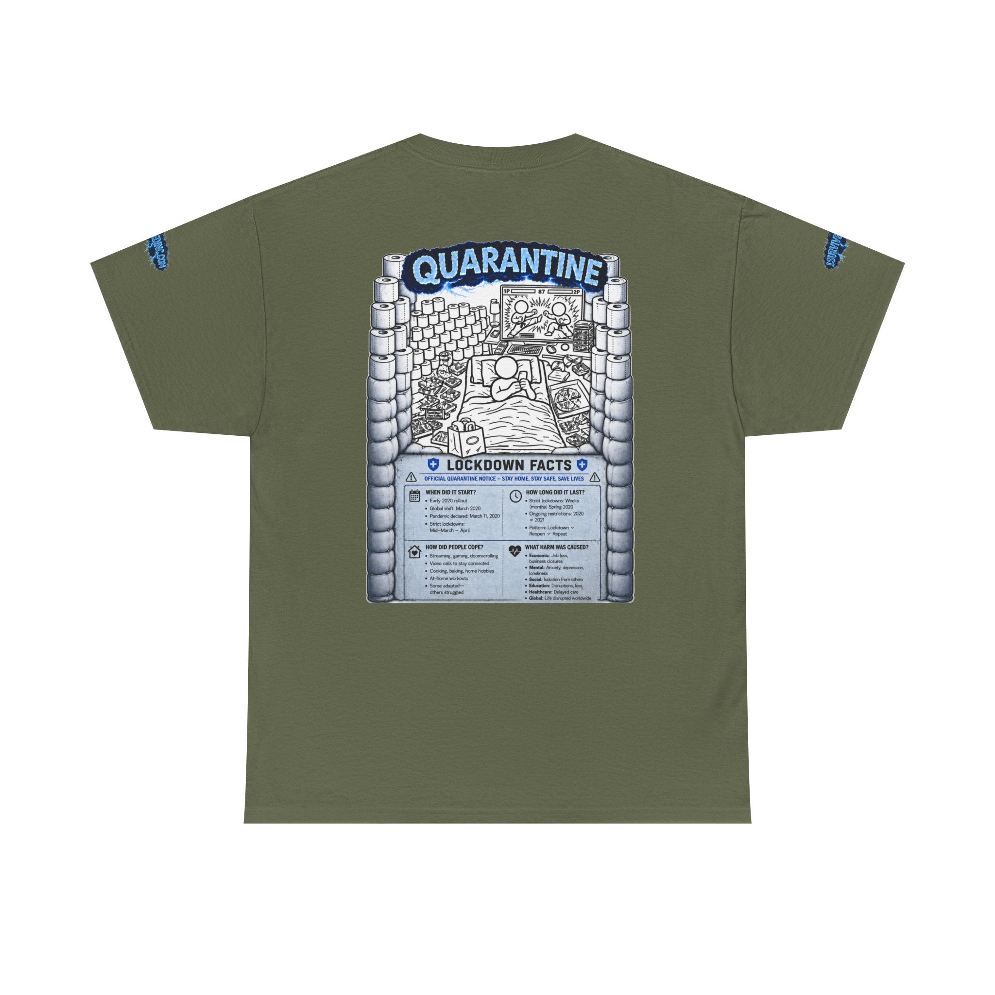 I Survived 2020 — LOCKDOWN S3:E1: Special Edition "Quarantine" Unisex Heavy Cotton Tee