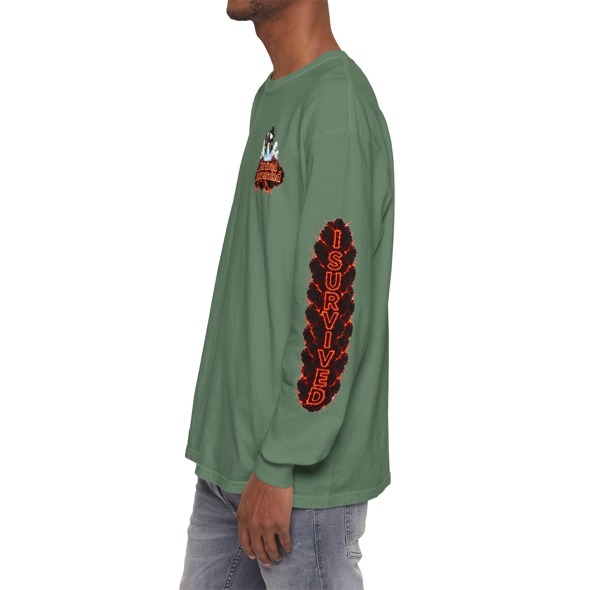 I Survived 2020 — "Please Stand By" Test Pattern Tee Special Edition Wildfire Signal Edition Summer Premiere Unisex Garment-Dyed Long Sleeve T-Shirt