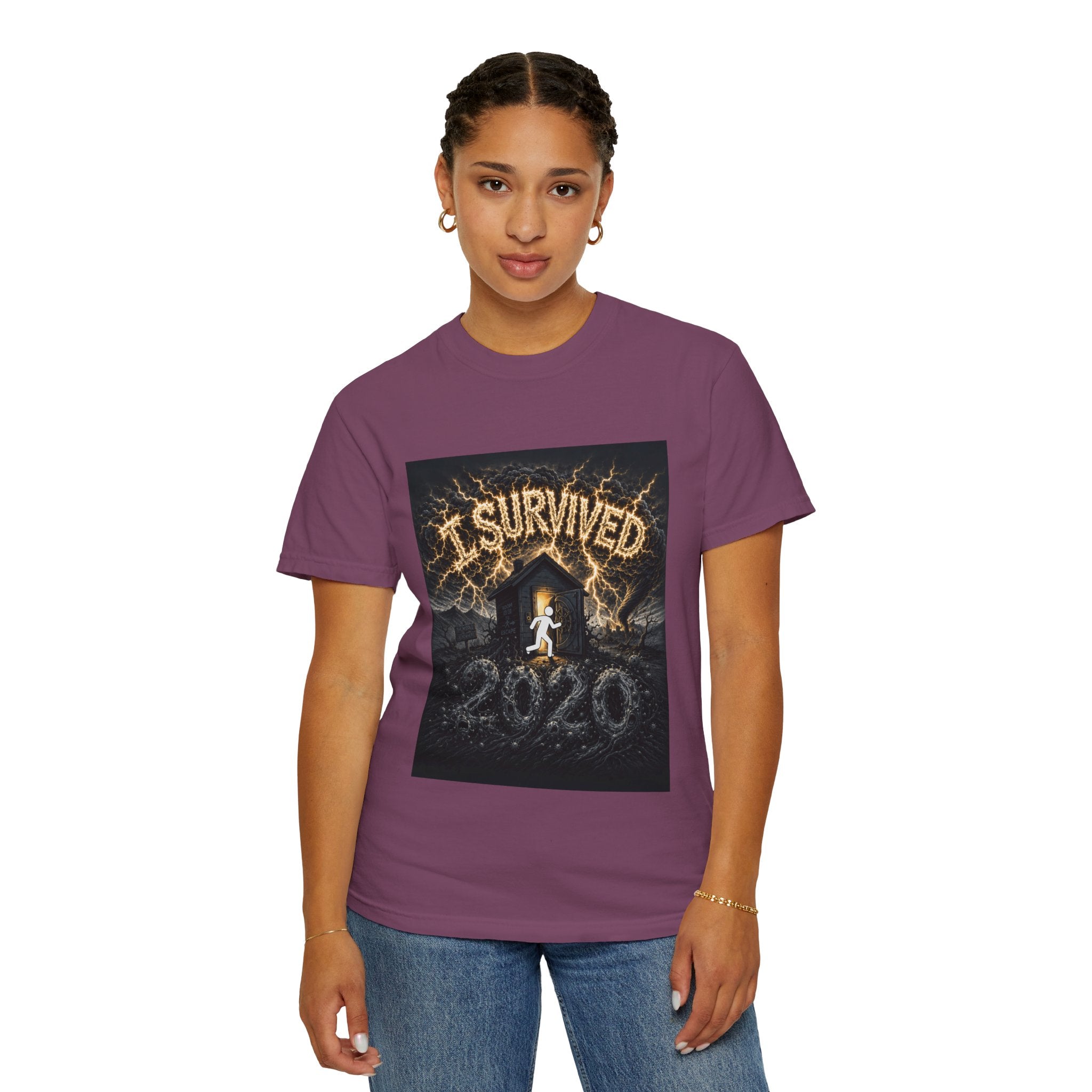 I Survived 2020 — Original Design Teaser Tee | Season 1 Premiere Drop Unisex Garment-Dyed T-shirt