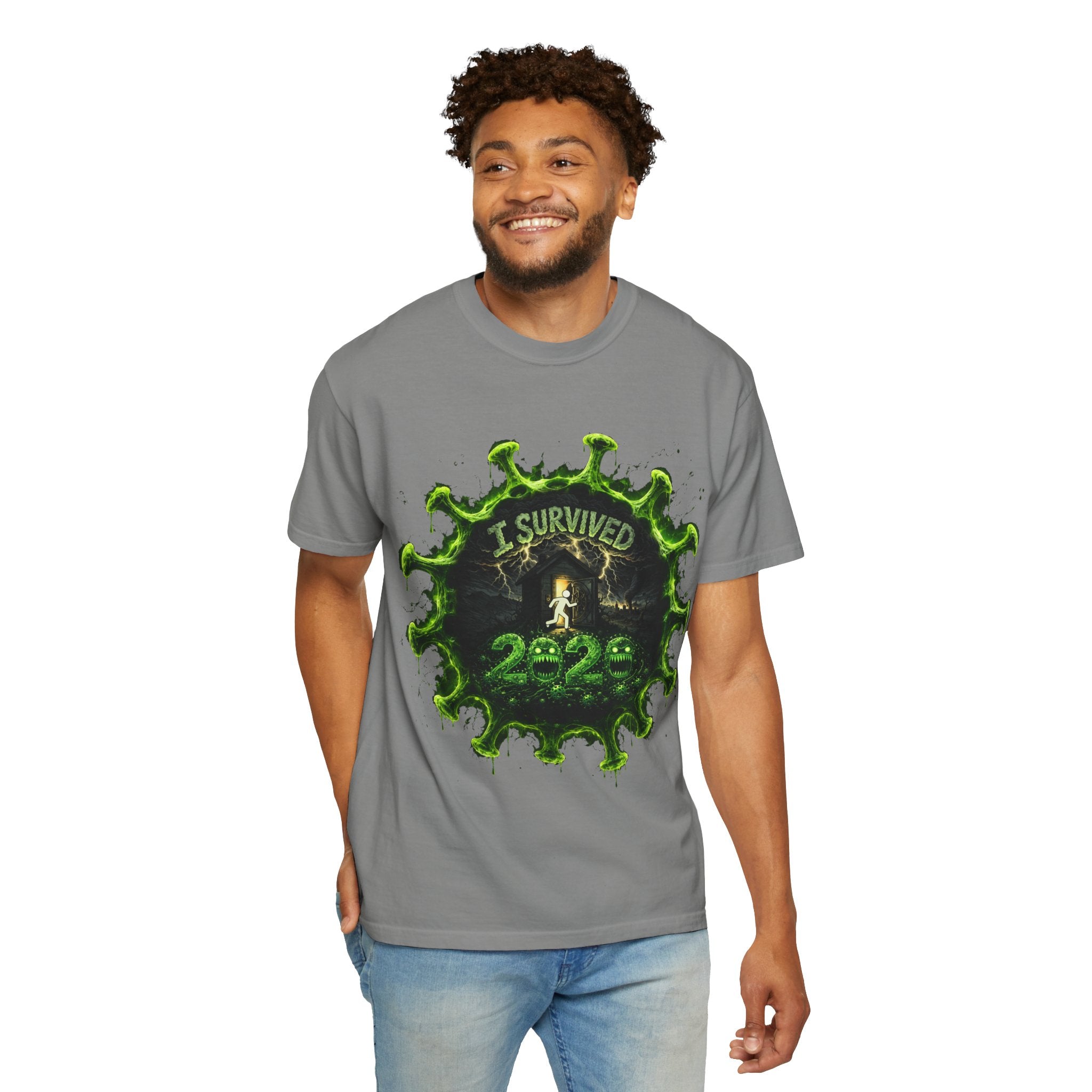 I Survived 2020 — Director's Cut S1:E4 "Mask Madness Mayhem Moment" | Pandemic Edition Unisex Garment-Dyed T-shirt