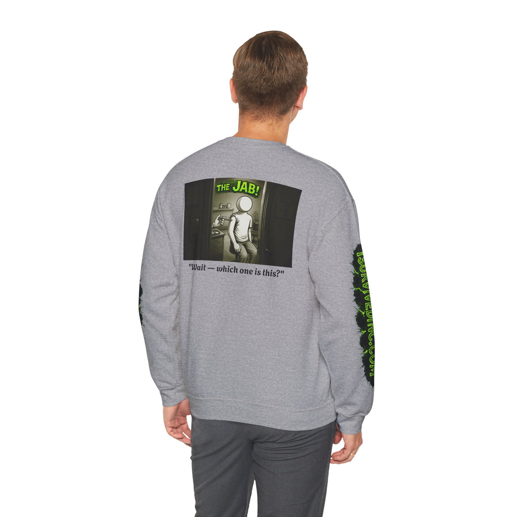 I Survived 2020 — PANDEMIC S1:E3: "The Jab!" Unisex Heavy Blend™ Crewneck Sweatshirt