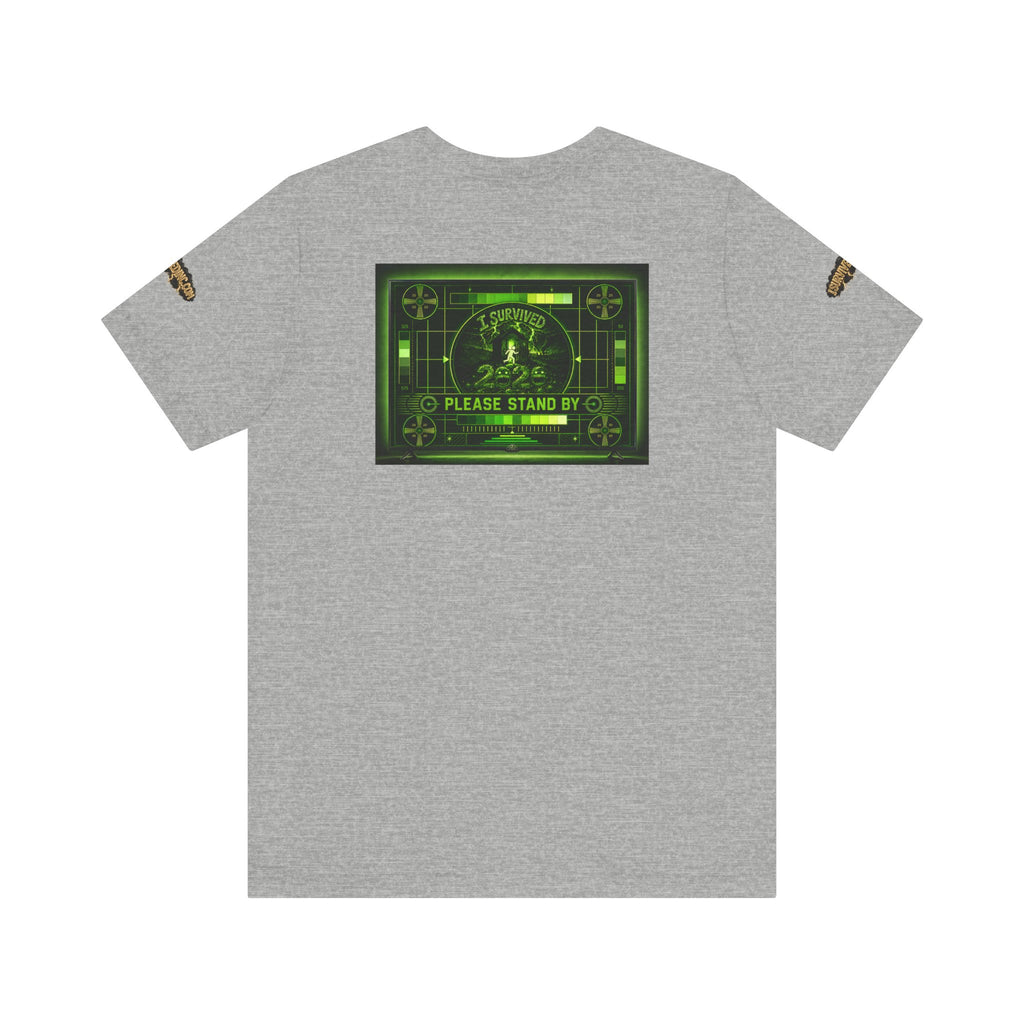 I Survived 2020 — "Please Stand By" Test Pattern Toxic Signal Tee Special Edition Summer Premiere Unisex Jersey Short Sleeve Tee
