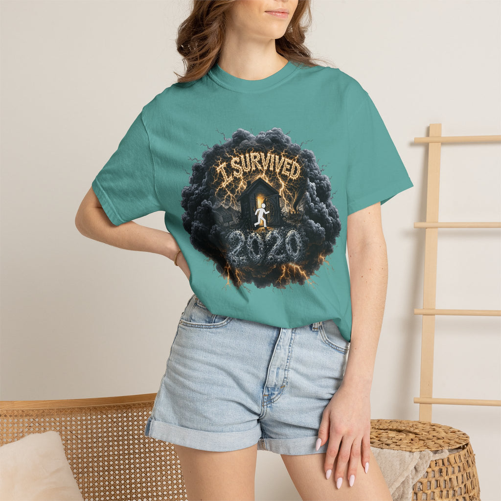 I Survived 2020 — Original Design Teaser Tee | Season 1 Premiere Drop Unisex Garment-Dyed T-shirt