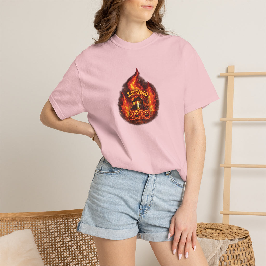 I Survived 2020 — WILDFIRES S2:E2: Director's Cut "The Bobcat Fire" Memorial Unisex Garment-Dyed T-shirt
