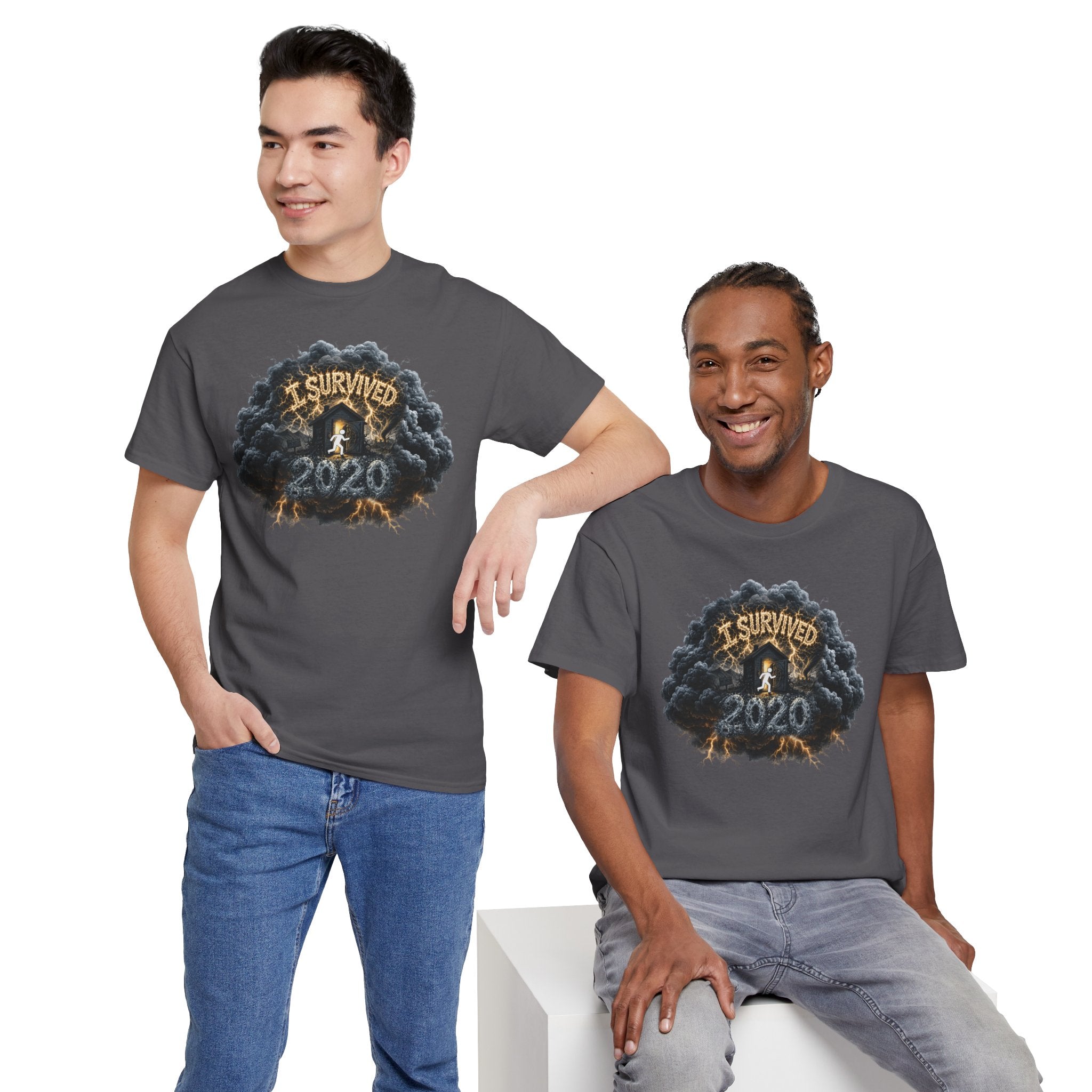 I Survived 2020 — Director's Cut Original Design Teaser Tee | Season 1 Premiere Drop Unisex Heavy Cotton Tee