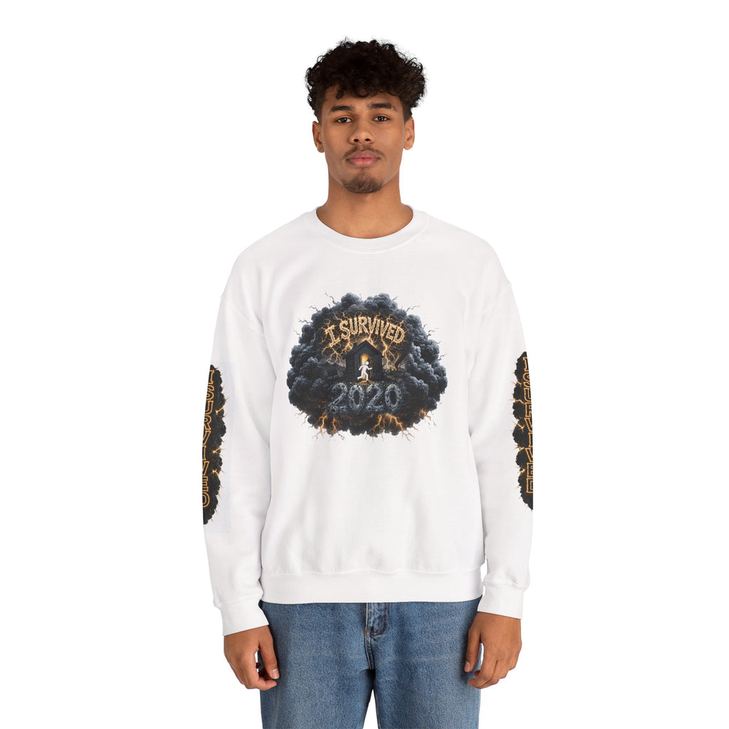 I Survived 2020 — Director's Cut Original Design Teaser Tee | Season 1 Premiere Drop Unisex Heavy Blend™ Crewneck Sweatshirt