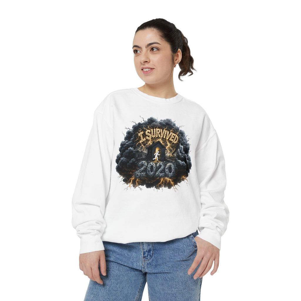 I Survived 2020 — Director's Cut Original Design Teaser Sweatshirt | Season 1 Premiere Drop Unisex Garment-Dyed Sweatshirt