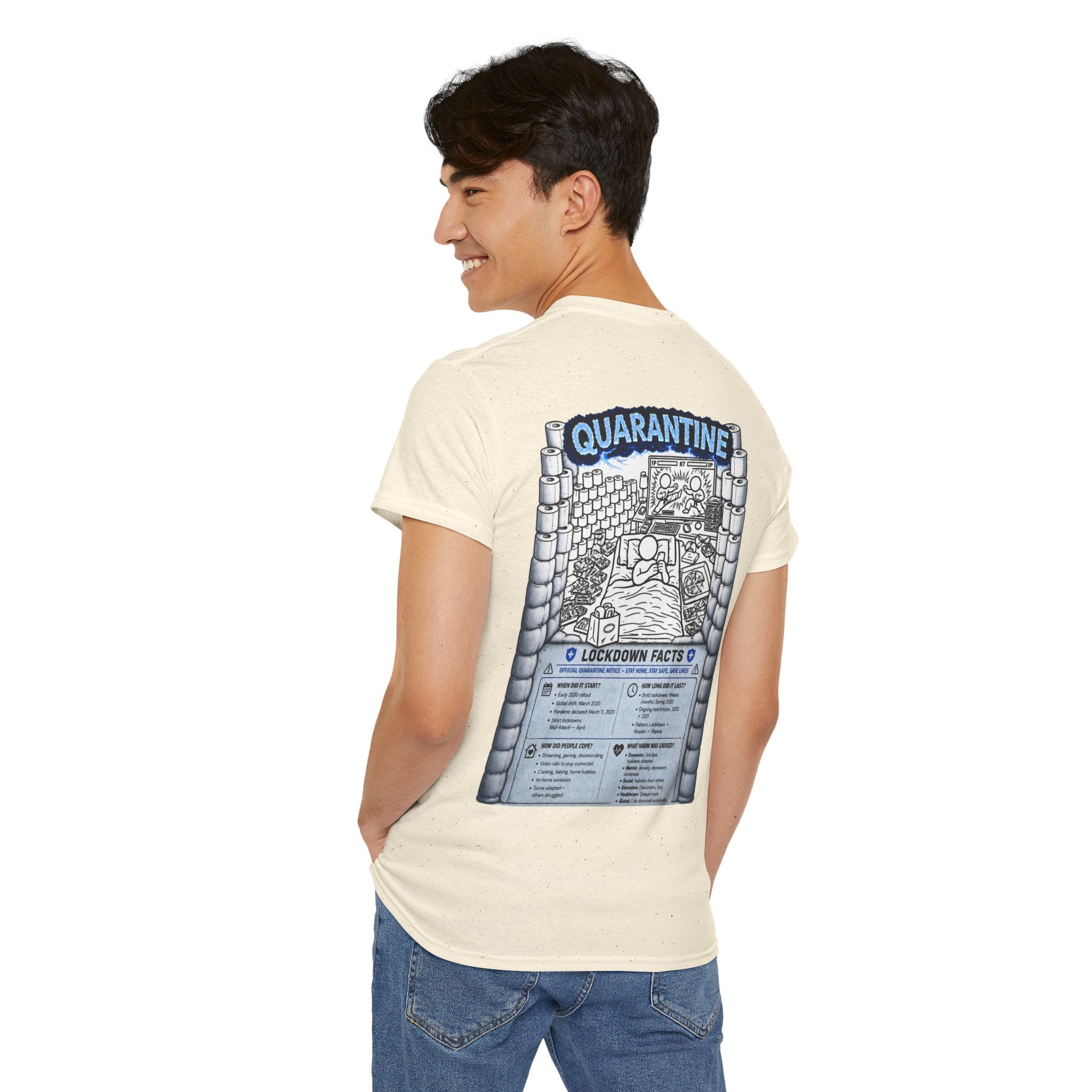 I Survived 2020 — LOCKDOWN S3:E1: Director's Cut "Quarantine" Unisex Heavy Cotton Tee