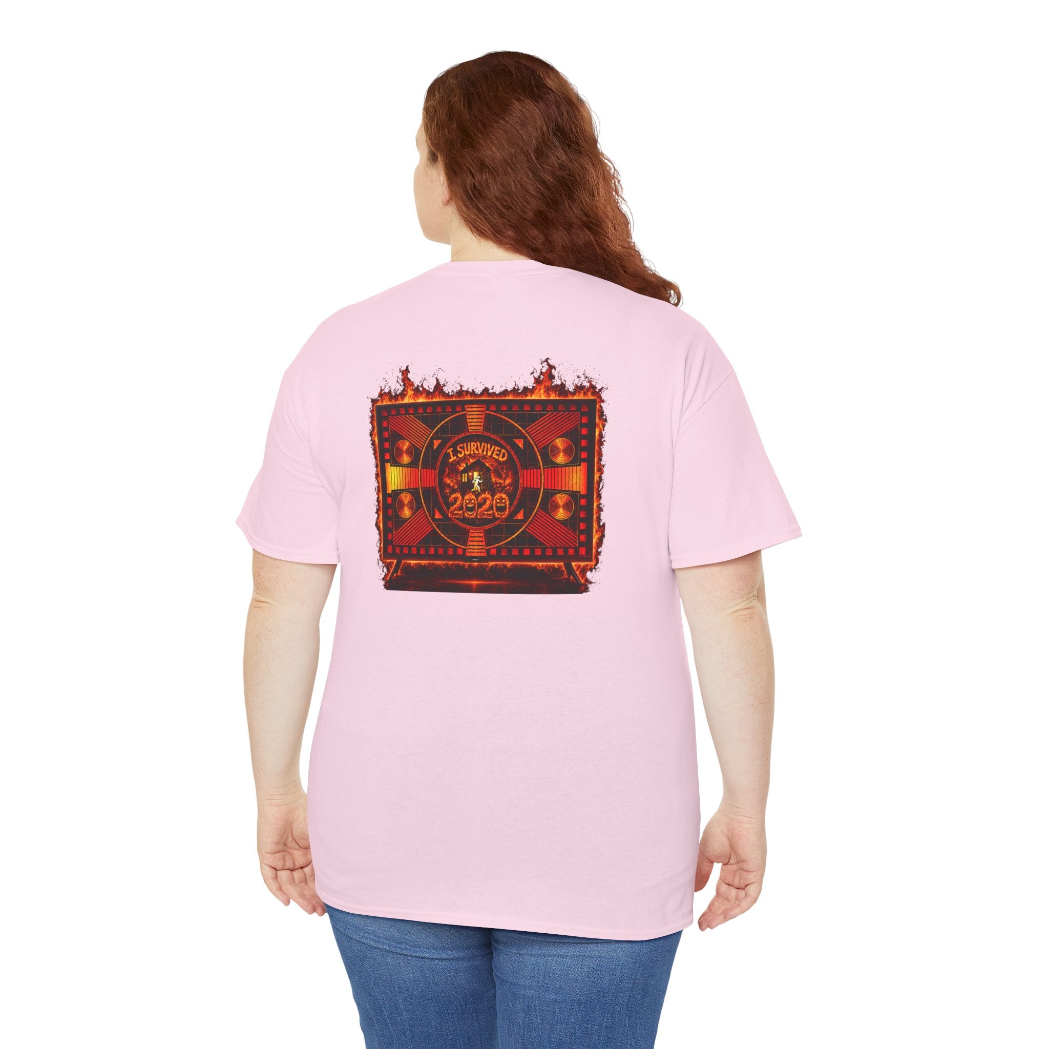 I Survived 2020 — "Please Stand By" Test Pattern Tee Wildfire Signal Edition Summer Premiere Unisex Heavy Cotton Tee