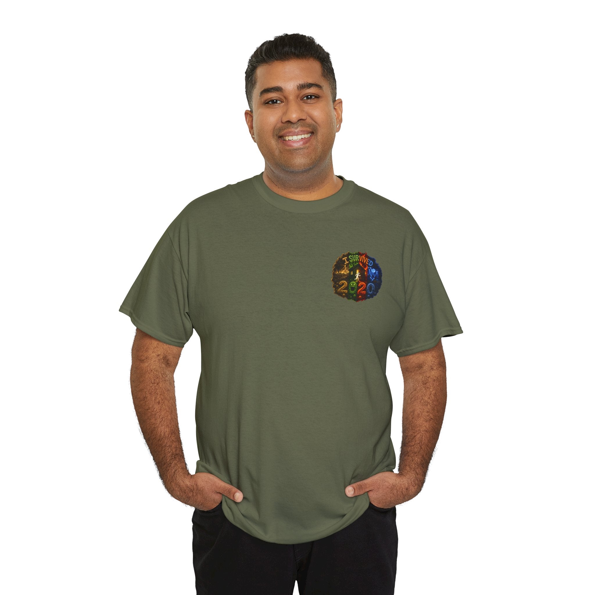 I Survived 2020 — "No Signal" Test Pattern Tee Alien Broadcast Finale Summer Premiere Unisex Heavy Cotton Tee