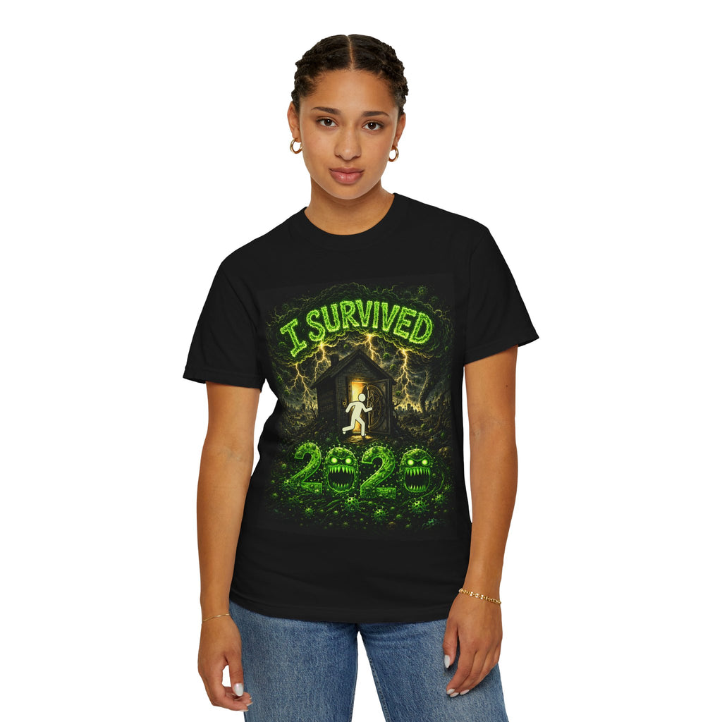 I Survived 2020 — PANDEMIC S1:E3: "The Jab!" Unisex Garment-Dyed T-shirt