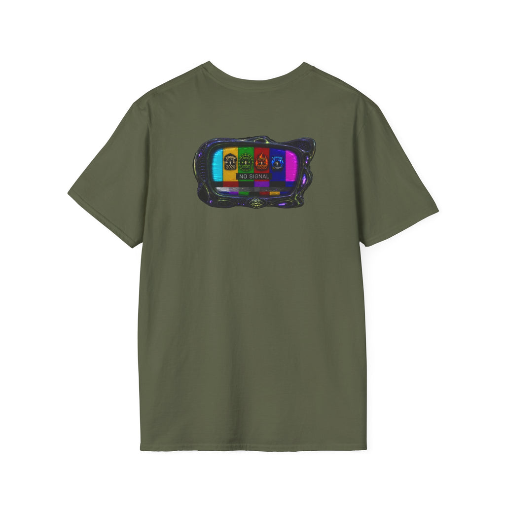 I Survived 2020 — "No Signal" Test Pattern Tee Alien Broadcast Finale Summer Premiere Unisex Softstyle T-Shirt