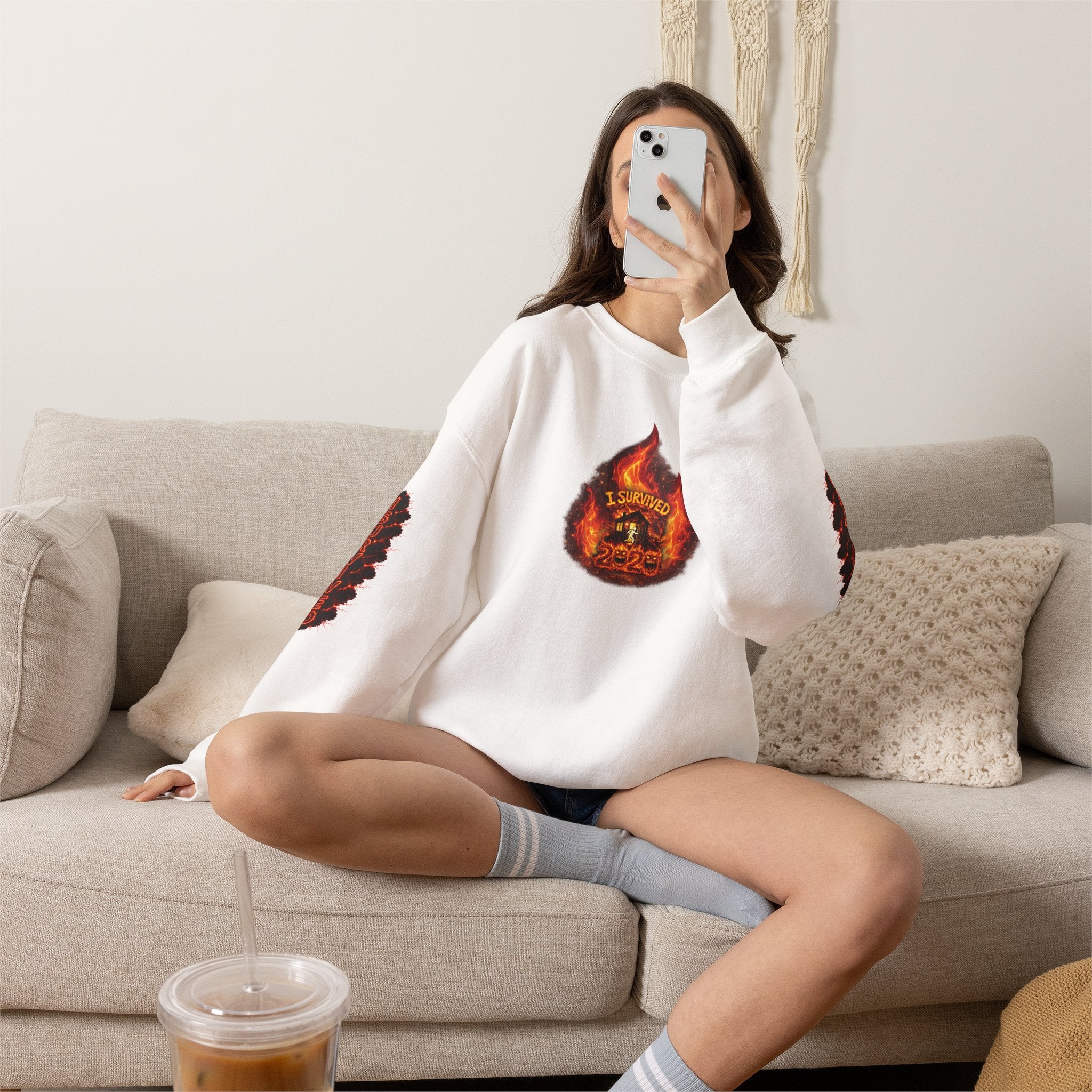 I Survived 2020 — WILDFIRES S2:E3: Director's Cut "The California Wildfires" Memorial Unisex Heavy Blend™ Crewneck Sweatshirt