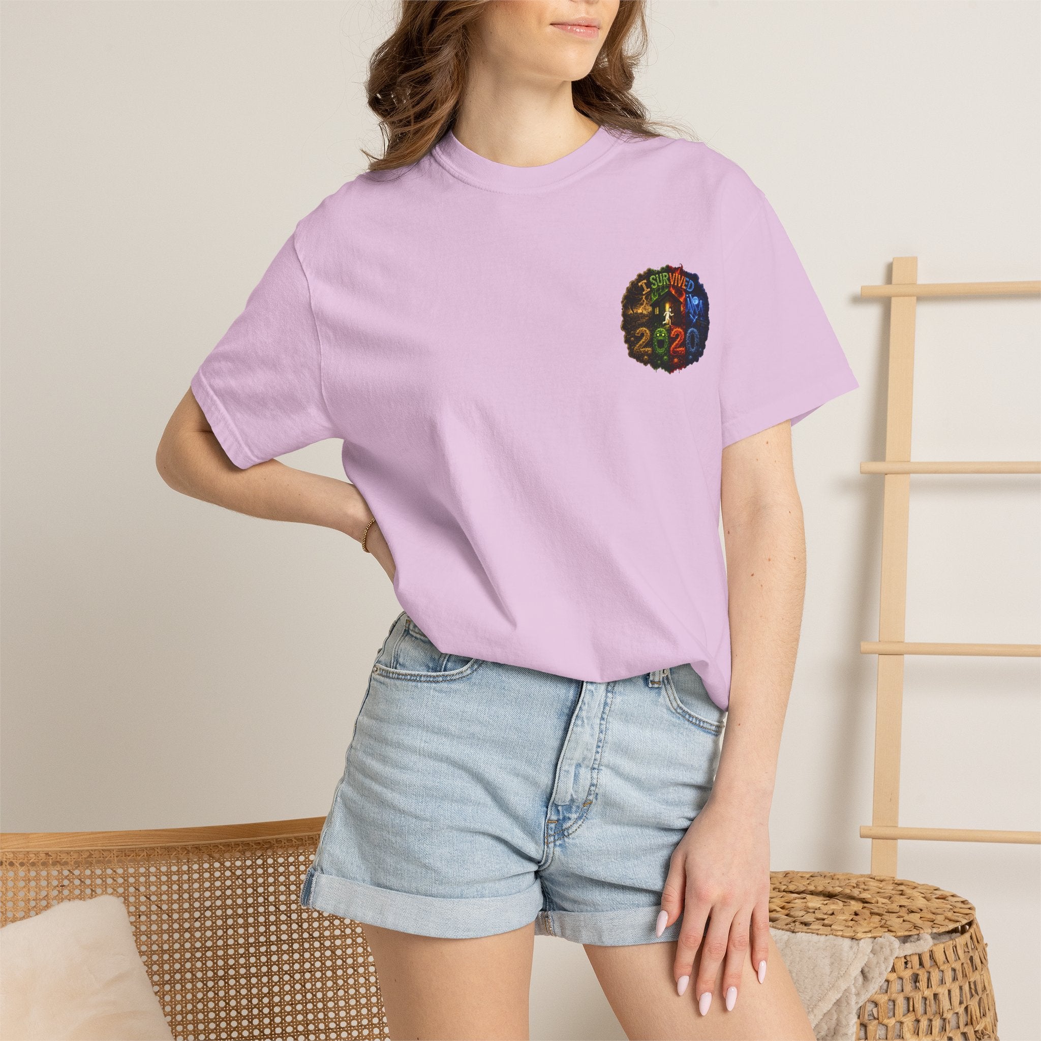 I Survived 2020 — "No Signal" Test Pattern Tee Alien Broadcast Finale Summer Premiere Unisex Garment-Dyed T-shirt