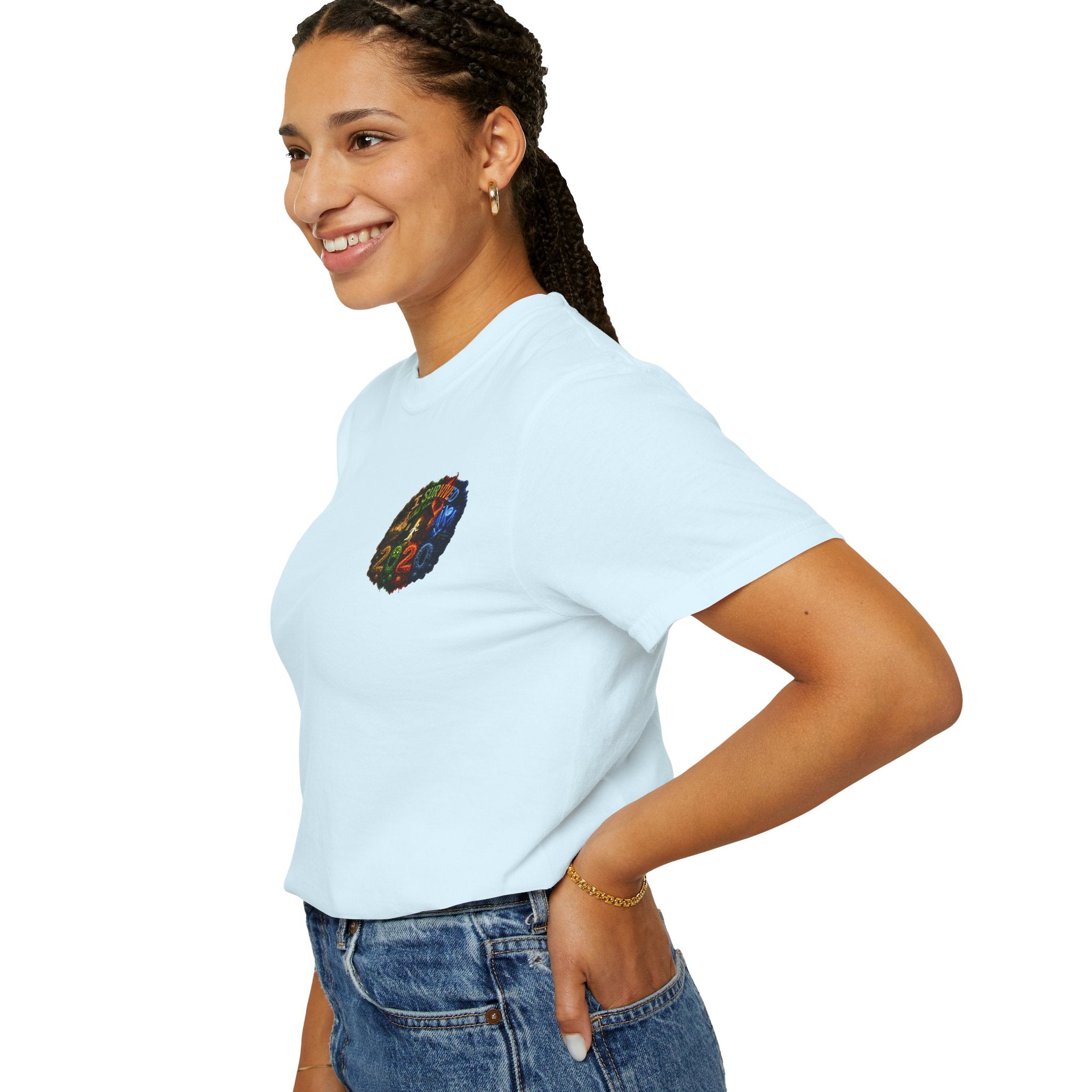 I Survived 2020 — "No Signal" Test Pattern Tee Alien Broadcast Finale Summer Premiere Unisex Garment-Dyed T-shirt