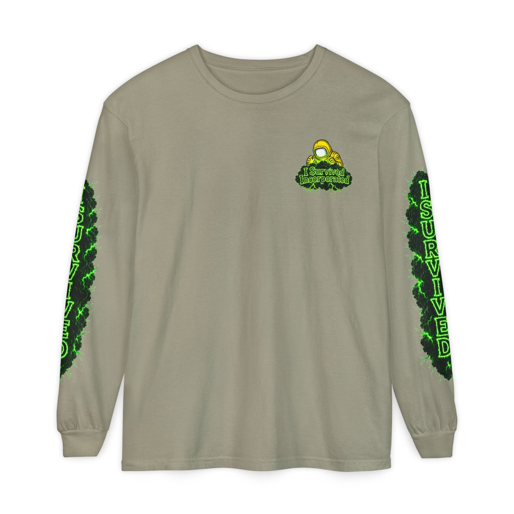 I Survived 2020 — "Please Stand By" Test Pattern Toxic Signal Tee Special Edition Summer Premiere Unisex Garment-Dyed Long Sleeve T-Shirt
