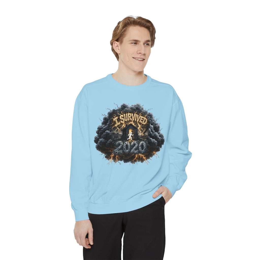 I Survived 2020 — Director's Cut Original Design Teaser Sweatshirt | Season 1 Premiere Drop Unisex Garment-Dyed Sweatshirt