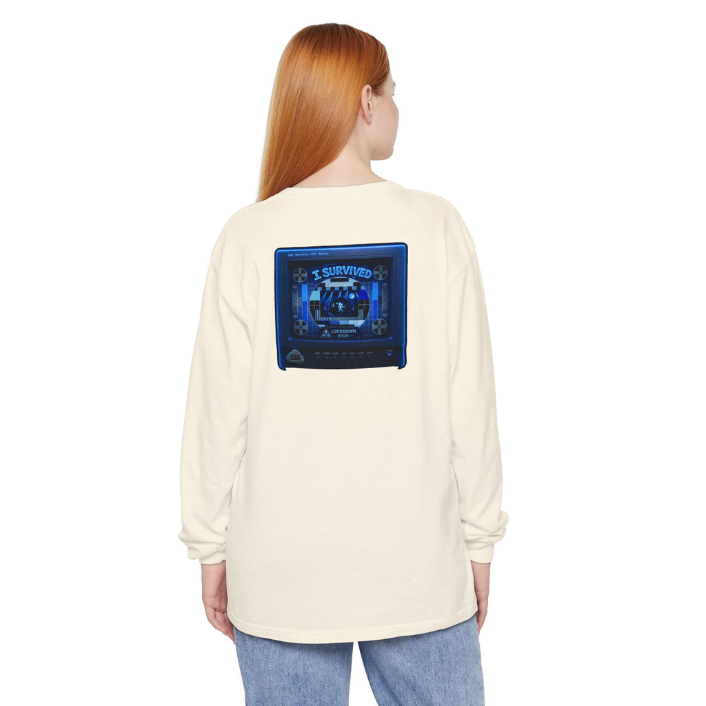 I Survived 2020 — "Please Stand By" Test Pattern Tee Lockdown Edition Summer Exclusive Unisex Garment-Dyed Long Sleeve T-Shirt