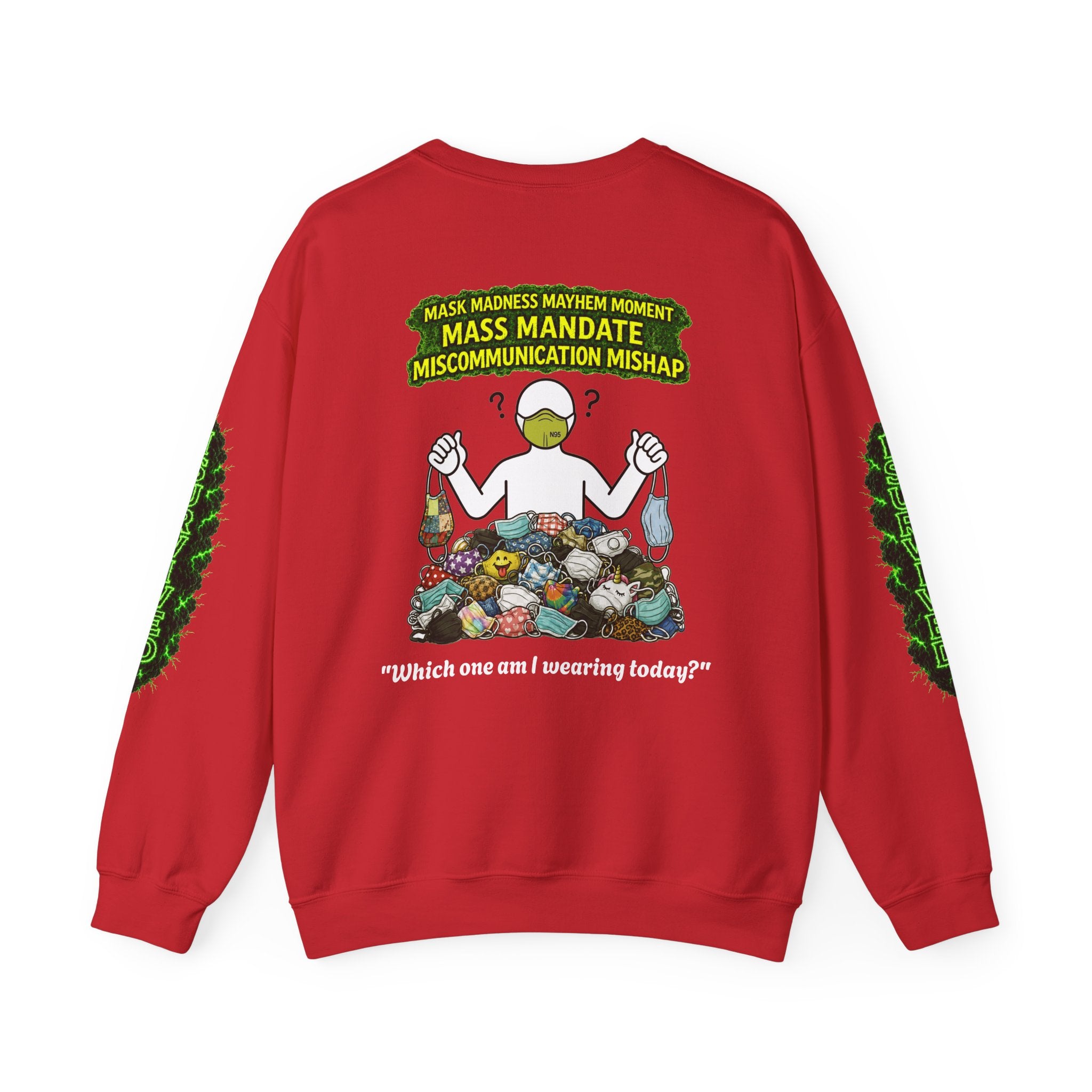 I Survived 2020 — PANDEMIC S1:E4: Director's Cut "Mask Madness" Unisex Heavy Blend™ Crewneck Sweatshirt