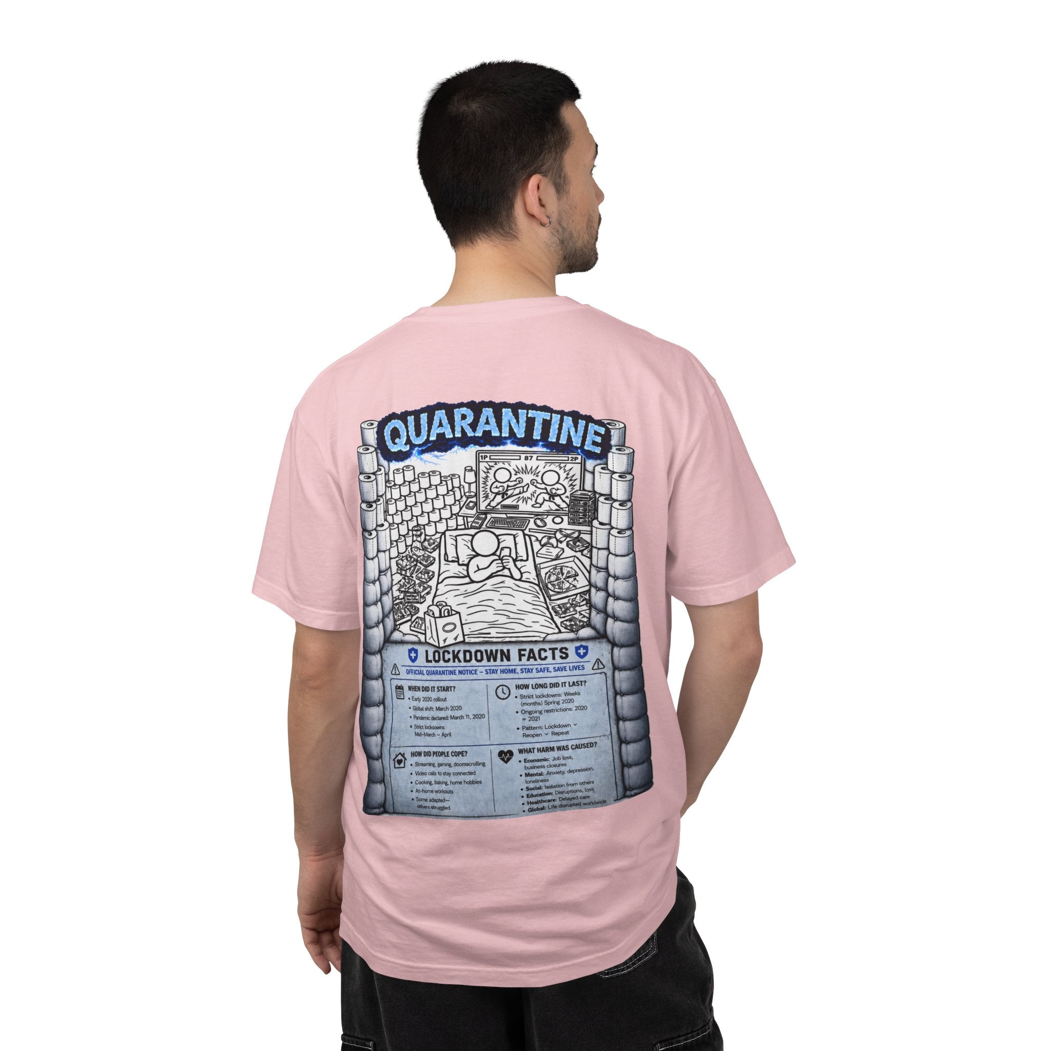 I Survived 2020 — LOCKDOWN S3:E1: "Quarantine" Unisex Garment-Dyed T-shirt