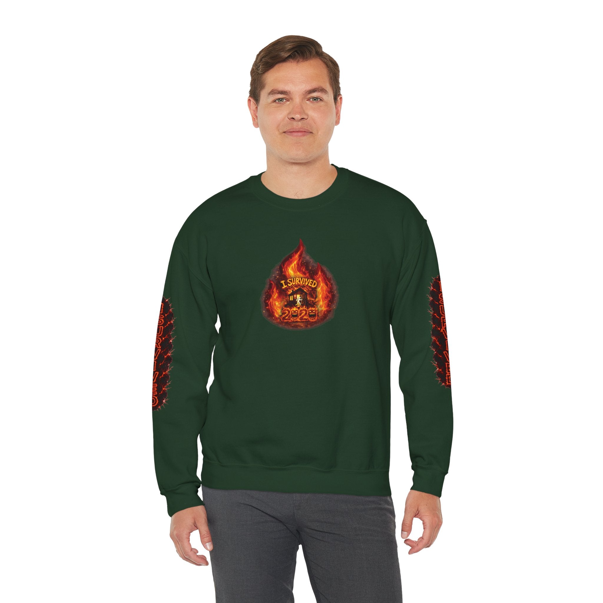 I Survived 2020 — WILDFIRES S2:E3: Director's Cut "The California Wildfires" Memorial Unisex Heavy Blend™ Crewneck Sweatshirt
