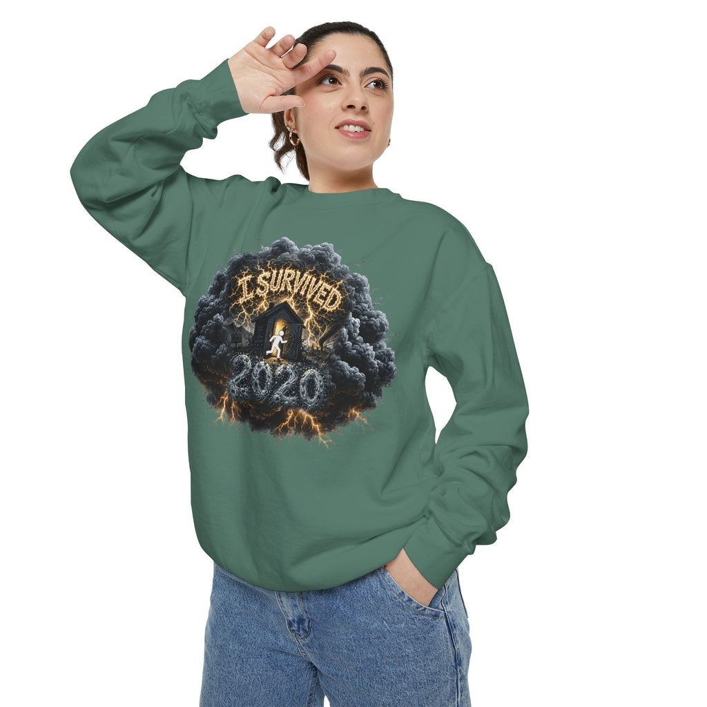 I Survived 2020 — Director's Cut Original Design Teaser Sweatshirt | Season 1 Premiere Drop Unisex Garment-Dyed Sweatshirt