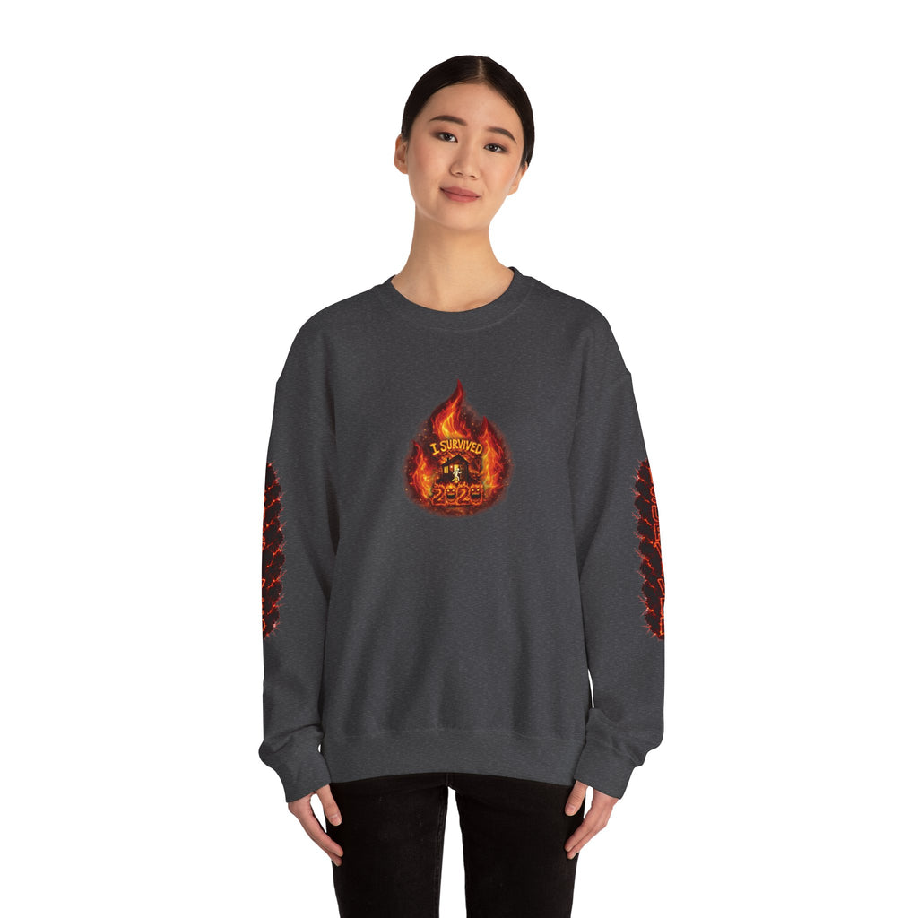 I Survived 2020 — WILDFIRES S2:E4: Director's Cut "Western U.S. Wildfire Season" Memorial Unisex Heavy Blend™ Crewneck Sweatshirt