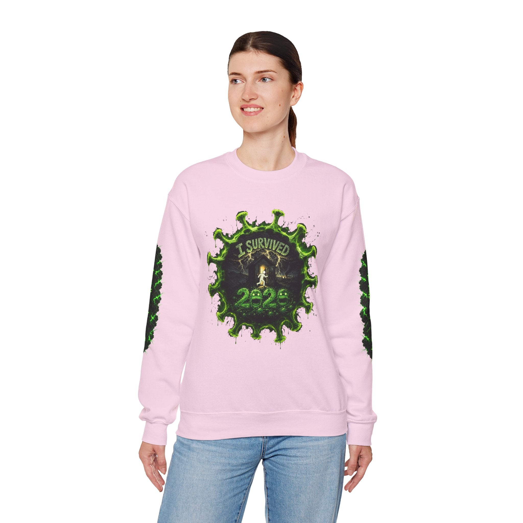 I Survived 2020 — Director's Cut S1:E3 "The Jab!" | Pandemic Edition Unisex Heavy Blend™ Crewneck Sweatshirt