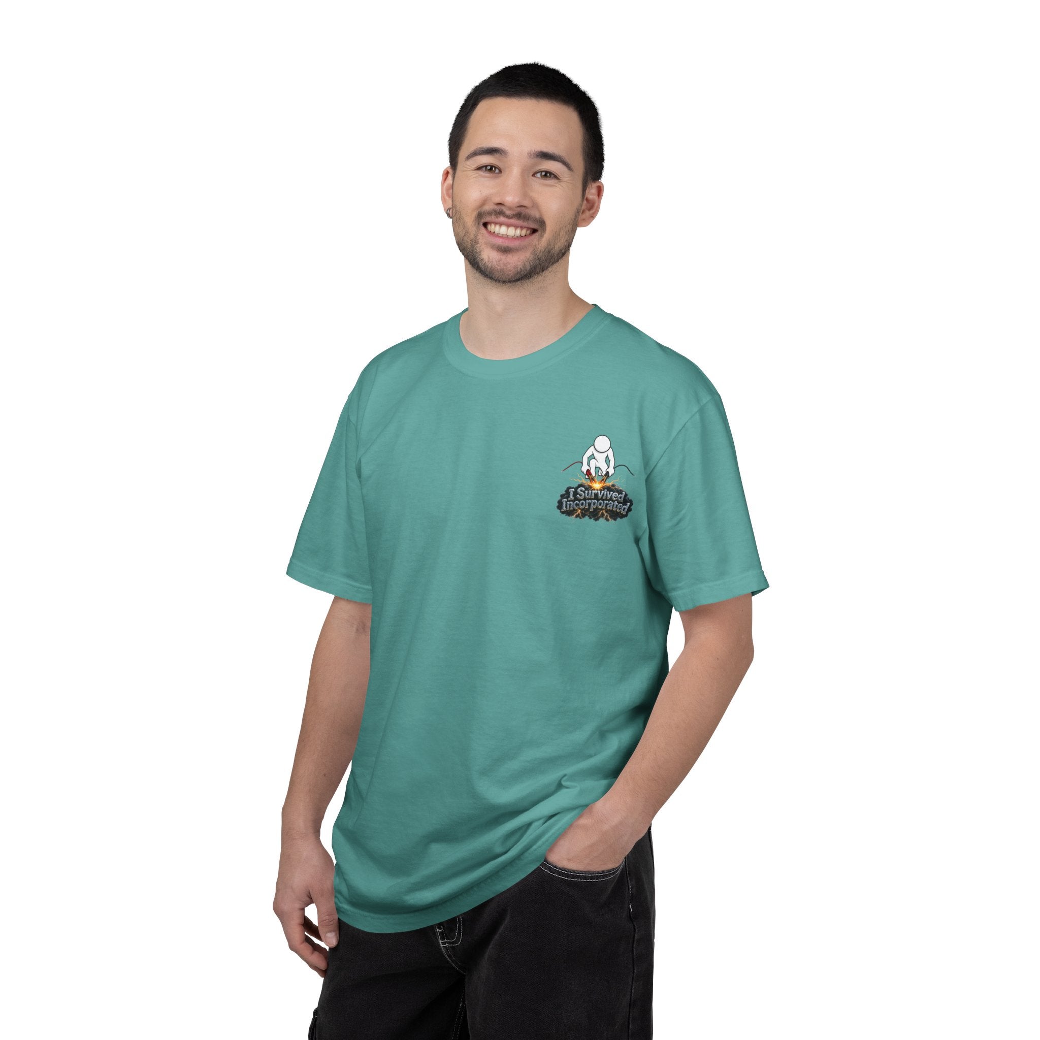 I Survived 2020 — "Please Stand By" Test Pattern Tee Summer Premier Unisex Garment-Dyed T-shirt
