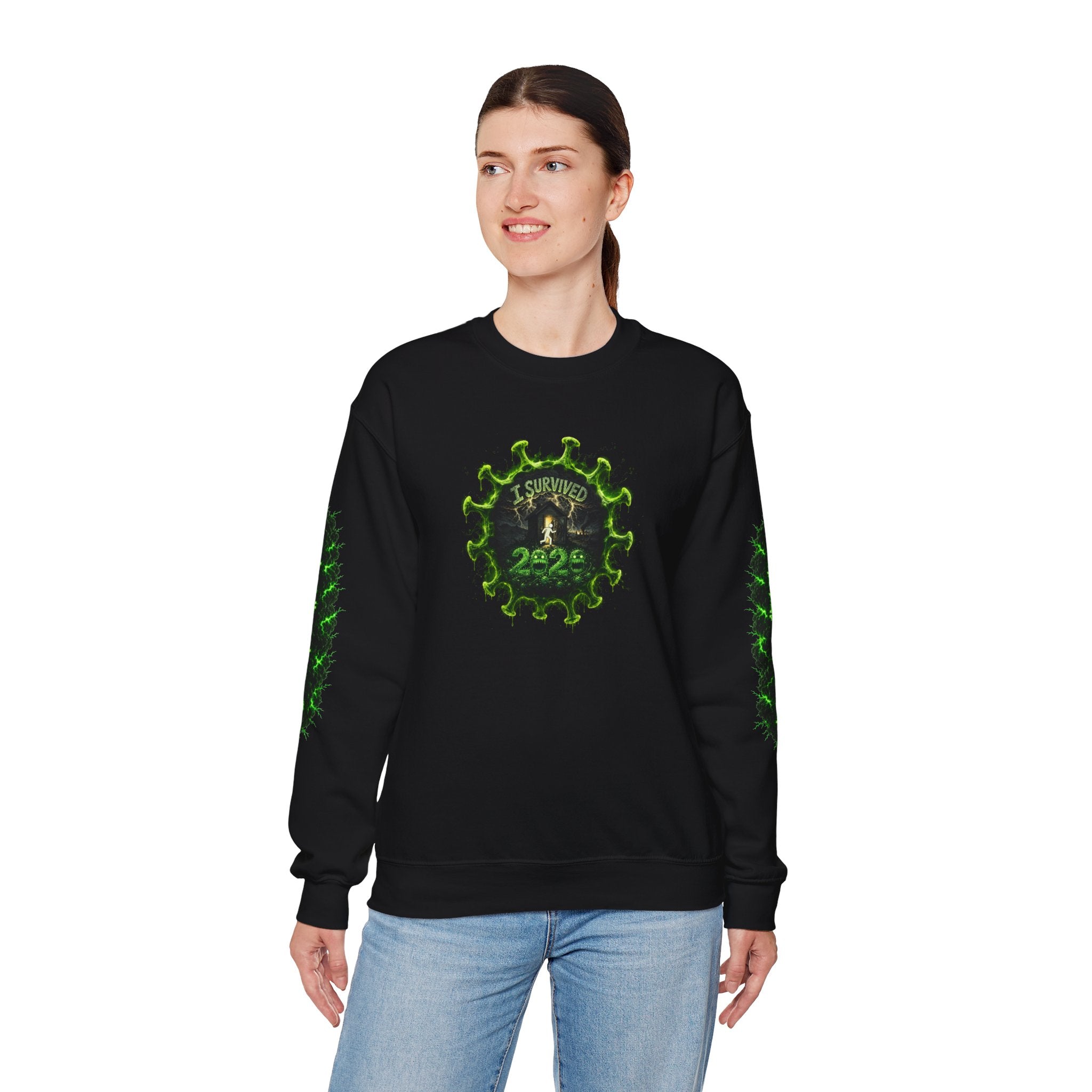 I Survived 2020 — PANDEMIC S1:E4: Director's Cut "Mask Madness" Unisex Heavy Blend™ Crewneck Sweatshirt