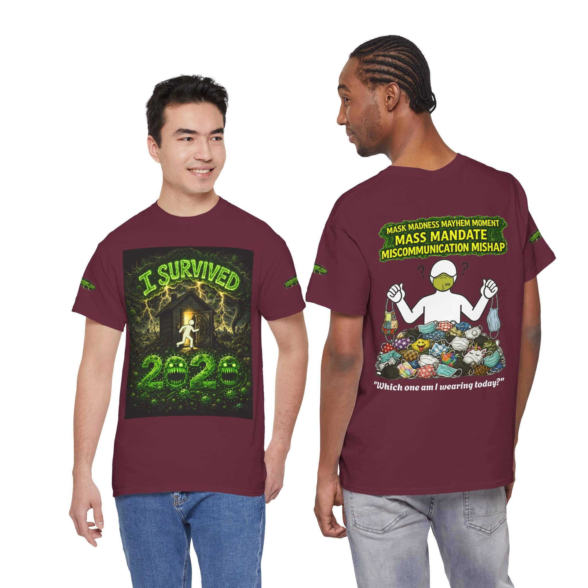 I Survived 2020 — PANDEMIC S1:E4: Special Edition "Mask Madness" Unisex Heavy Cotton Tee