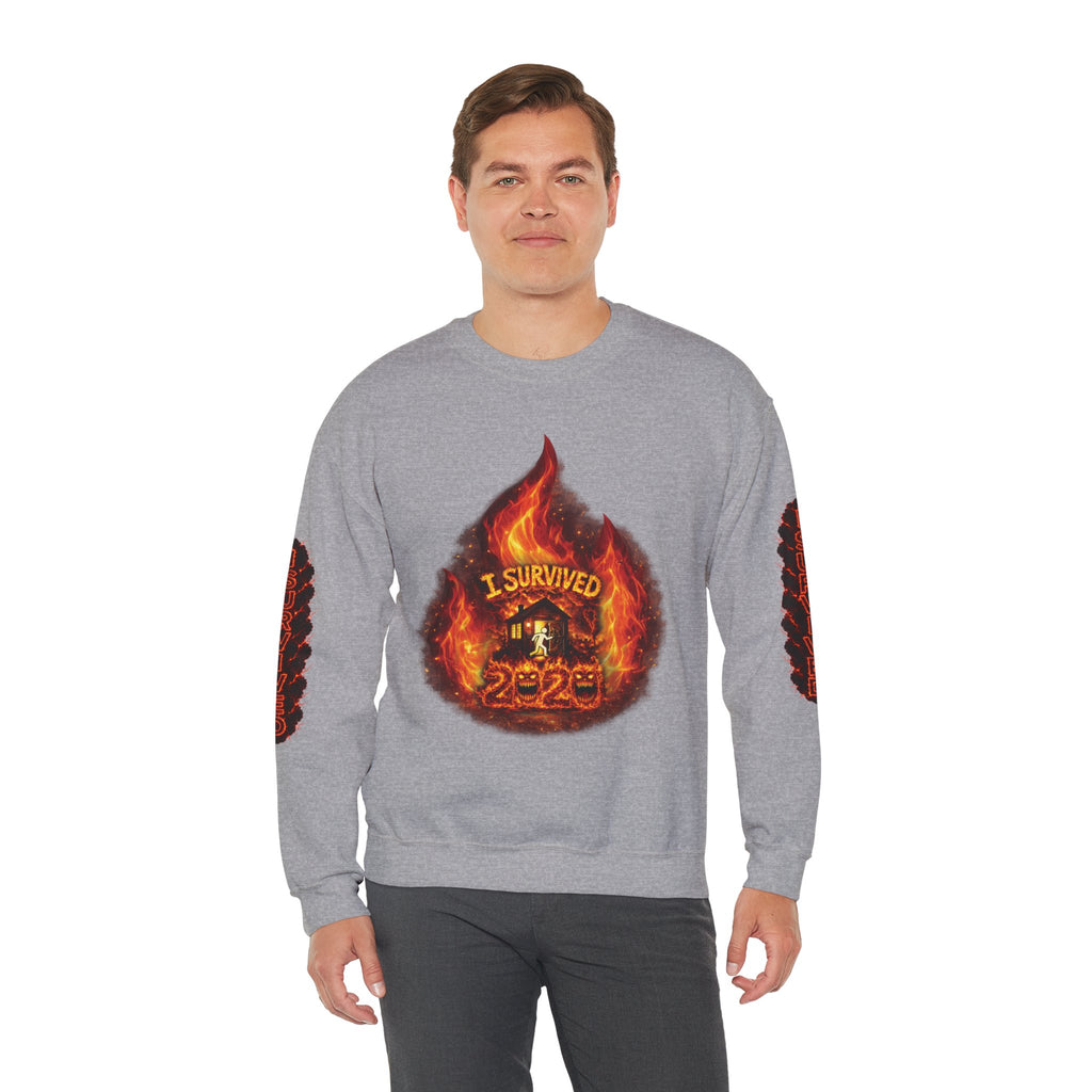 I Survived 2020 — Director's Cut S2:E1 "Berry Creek" | Wildfire Edition Memorial Unisex Heavy Blend™ Crewneck Sweatshirt