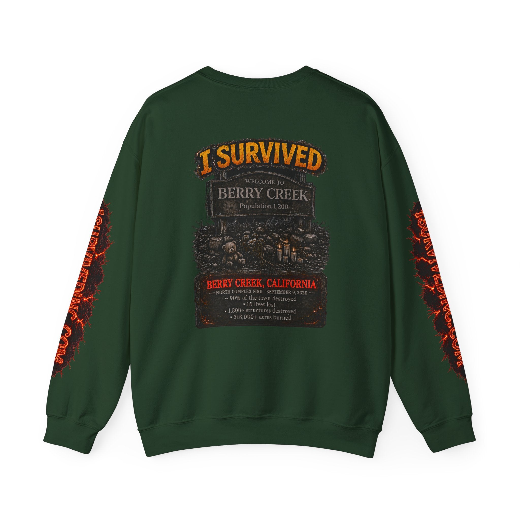 I Survived 2020 — WILDFIRES S2:E1: "Berry Creek" Memorial Unisex Heavy Blend™ Crewneck Sweatshirt