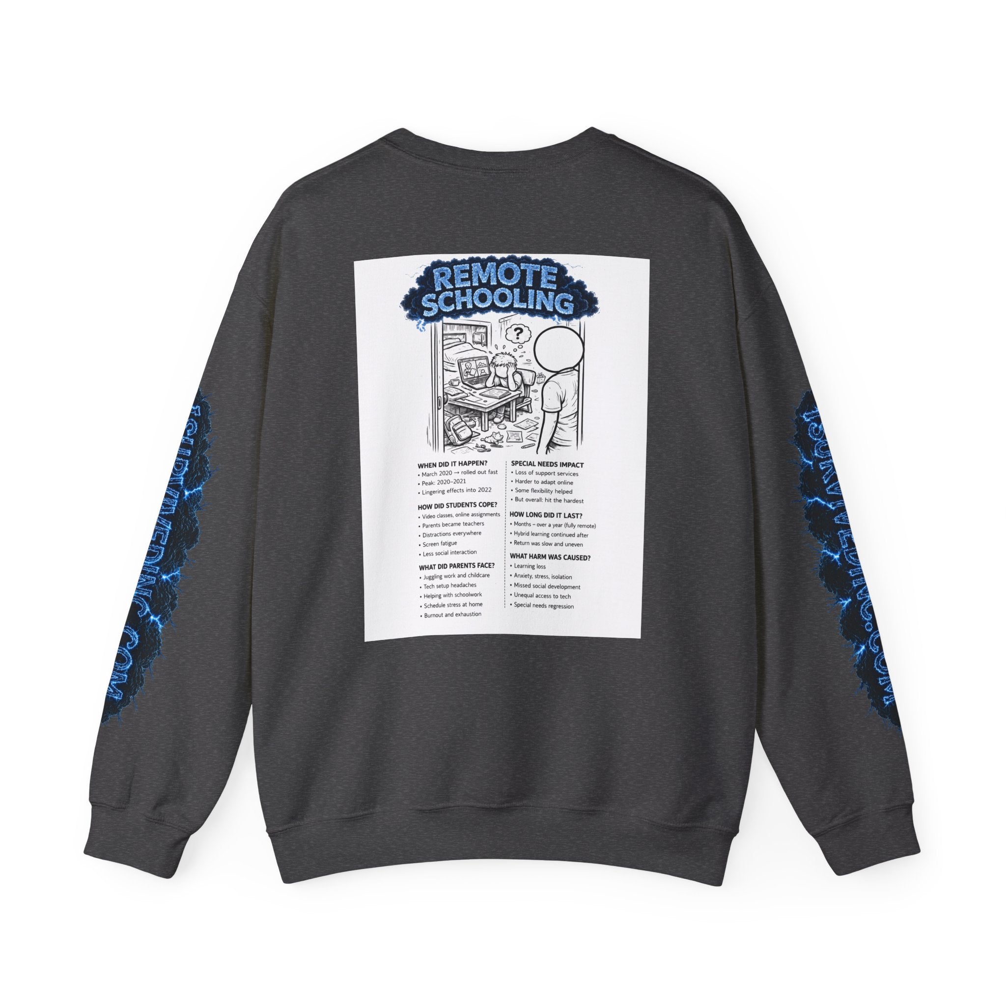 I Survived 2020 — S3:E3 "Remote Schooling" | Lockdown Edition Documentary Unisex Heavy Blend™ Crewneck Sweatshirt